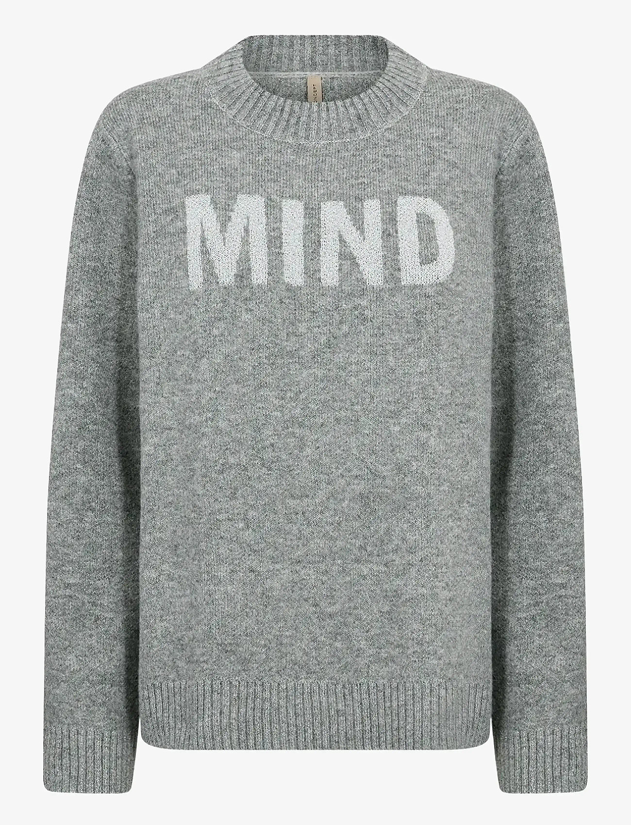 Soyaconcept - SC-AUDREY - stickade tröjor - 99470 med. grey melange combi - 1