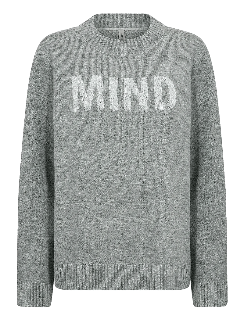 Soyaconcept - SC-AUDREY - striktrøjer - 99470 med. grey melange combi - 1