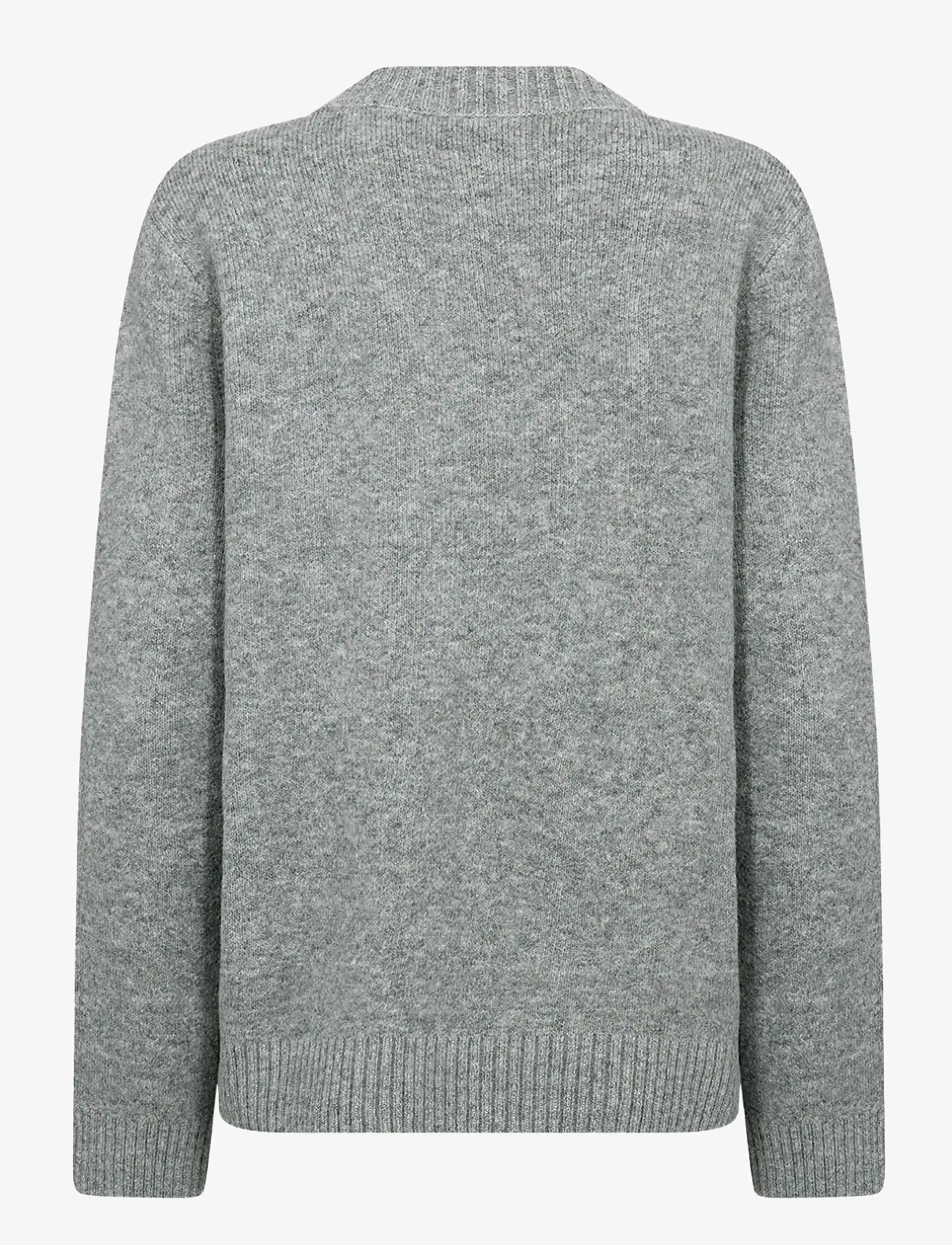 Soyaconcept - SC-AUDREY - stickade tröjor - 99470 med. grey melange combi - 2