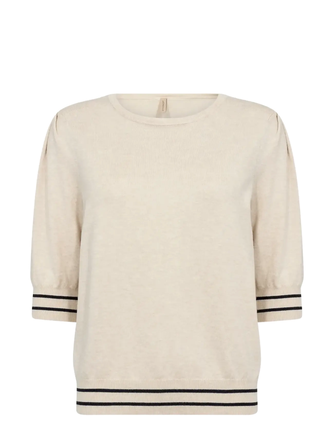 Soyaconcept - SC-DOLLIE - strikkegensere - 91620 cream melange combi - 1