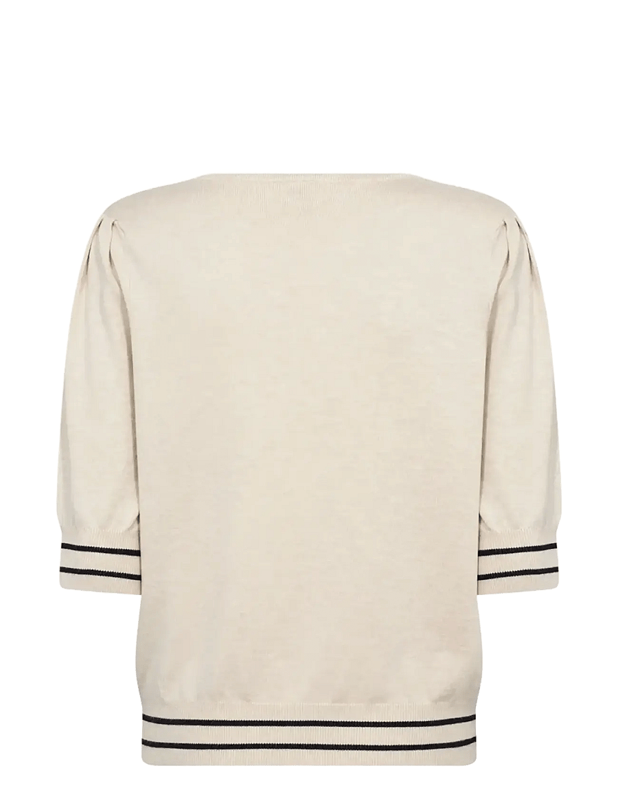 Soyaconcept - SC-DOLLIE - strikkegensere - 91620 cream melange combi - 2