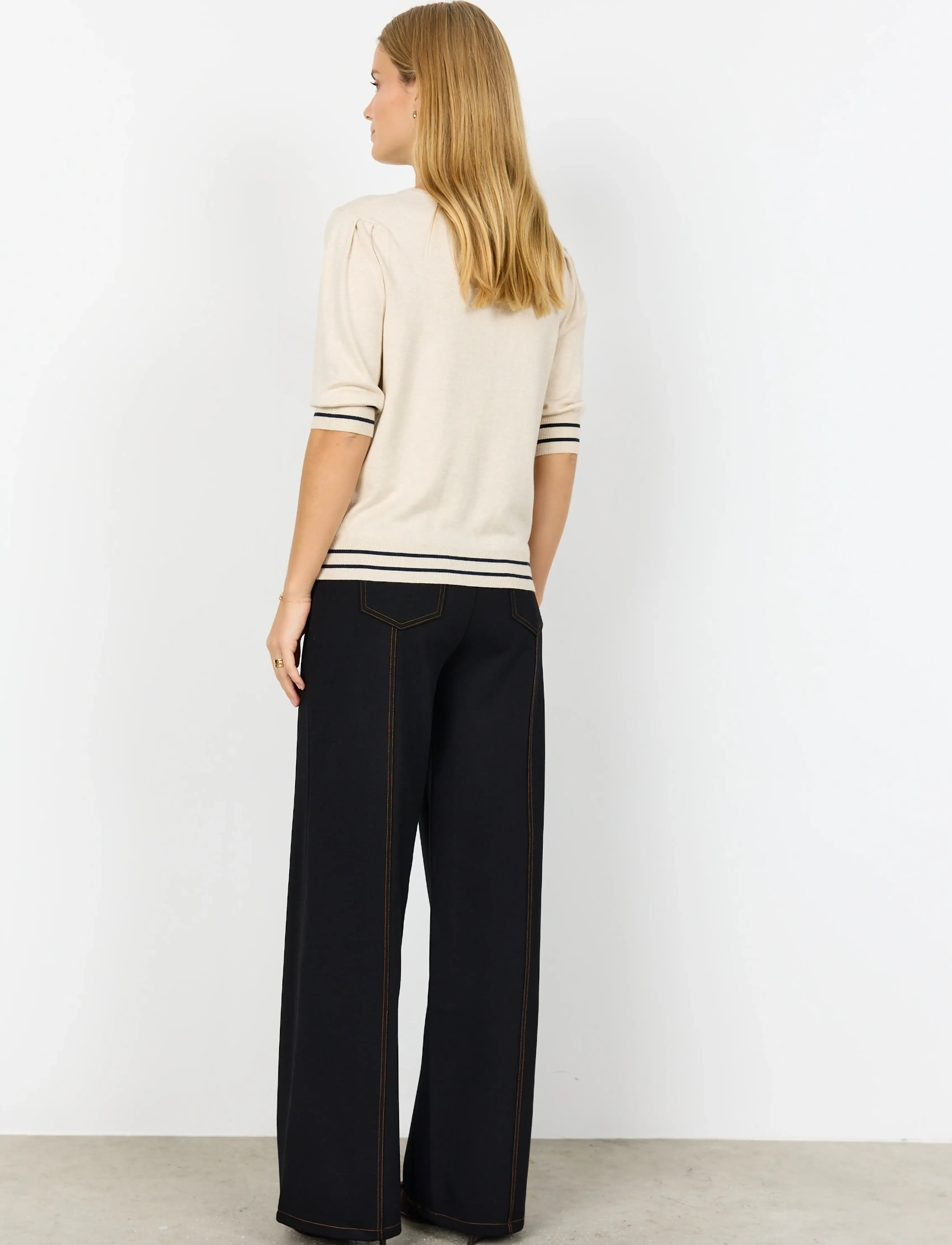 Soyaconcept - SC-DOLLIE - strikkegensere - 91620 cream melange combi - 4