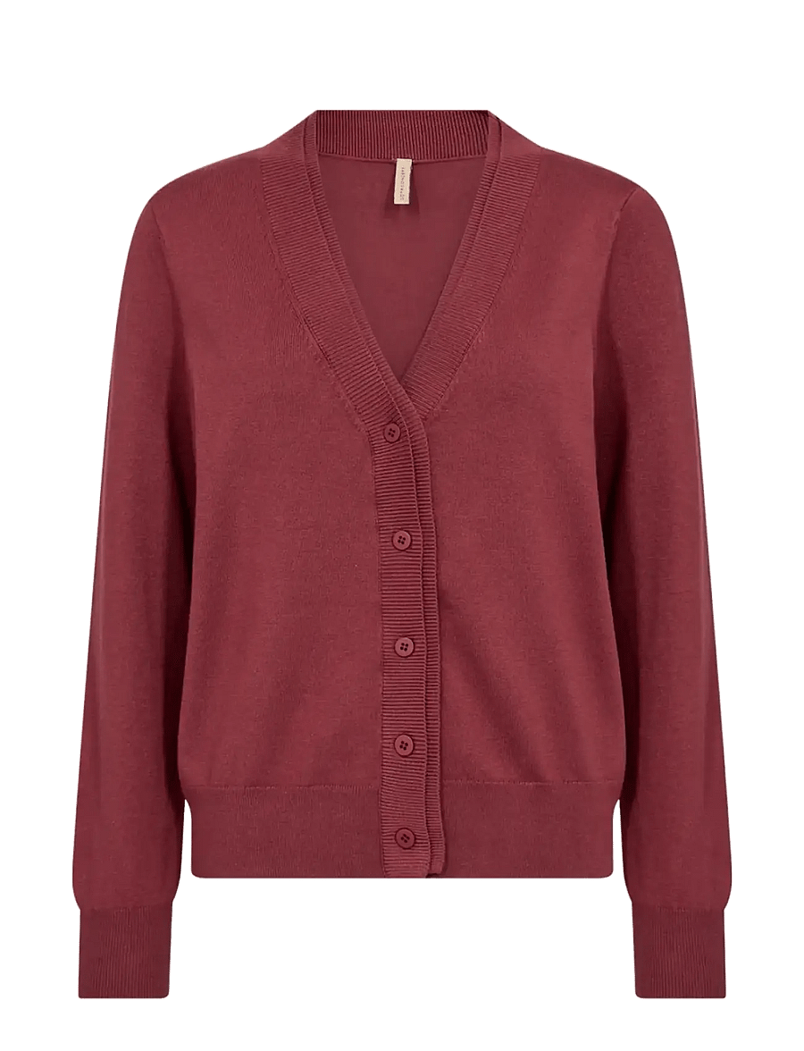Soyaconcept - SC-DOLLIE - strickjacken - 94470 dk. red mel - 1