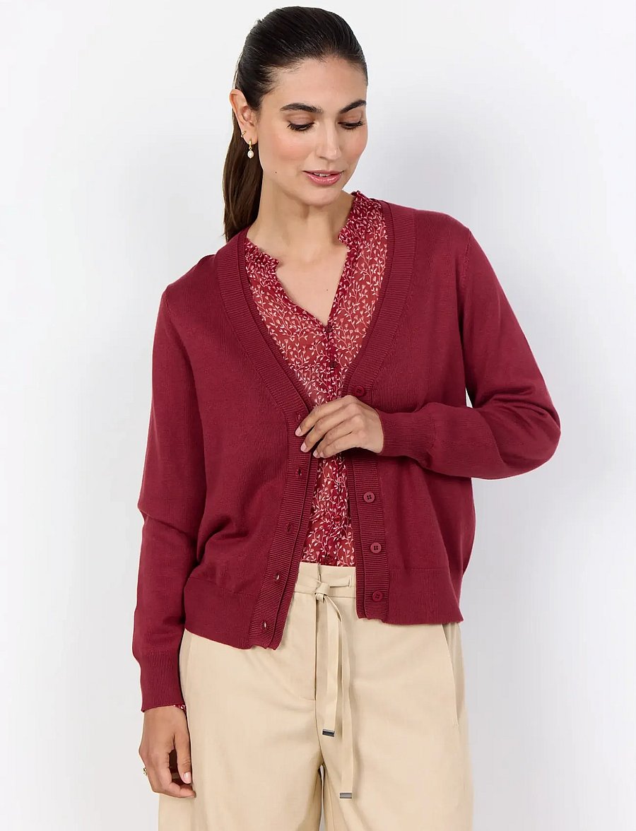 Soyaconcept - SC-DOLLIE - strickjacken - 94470 dk. red mel - 0