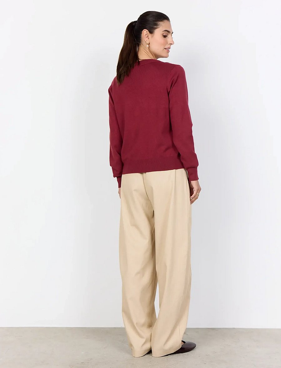 Soyaconcept - SC-DOLLIE - strickjacken - 94470 dk. red mel - 3