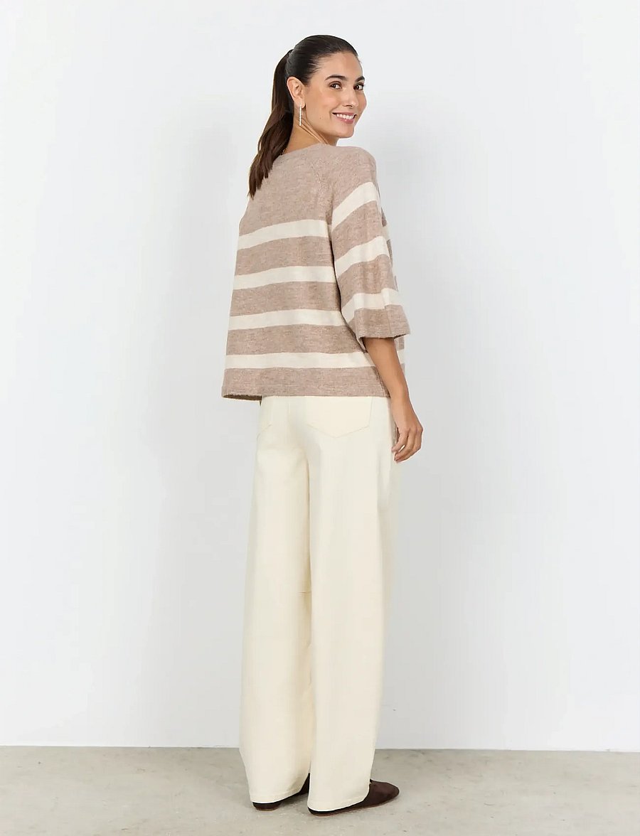 Soyaconcept - SC-ORLEAN STRIPE - pullover - 98008c sand melange combi - 3
