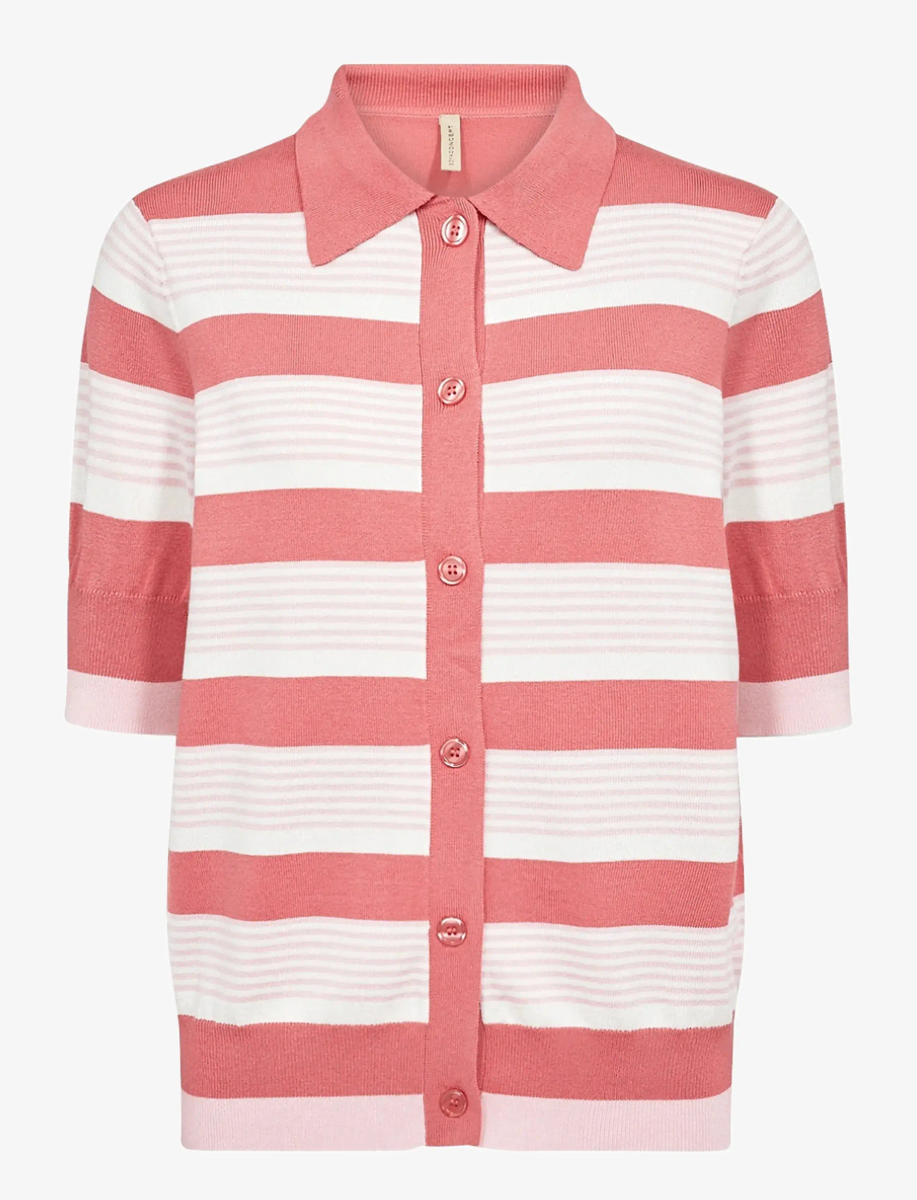 Soyaconcept - SC-DOLLIE STRIPE - cardigans - 4390 rapture rose combi - 1