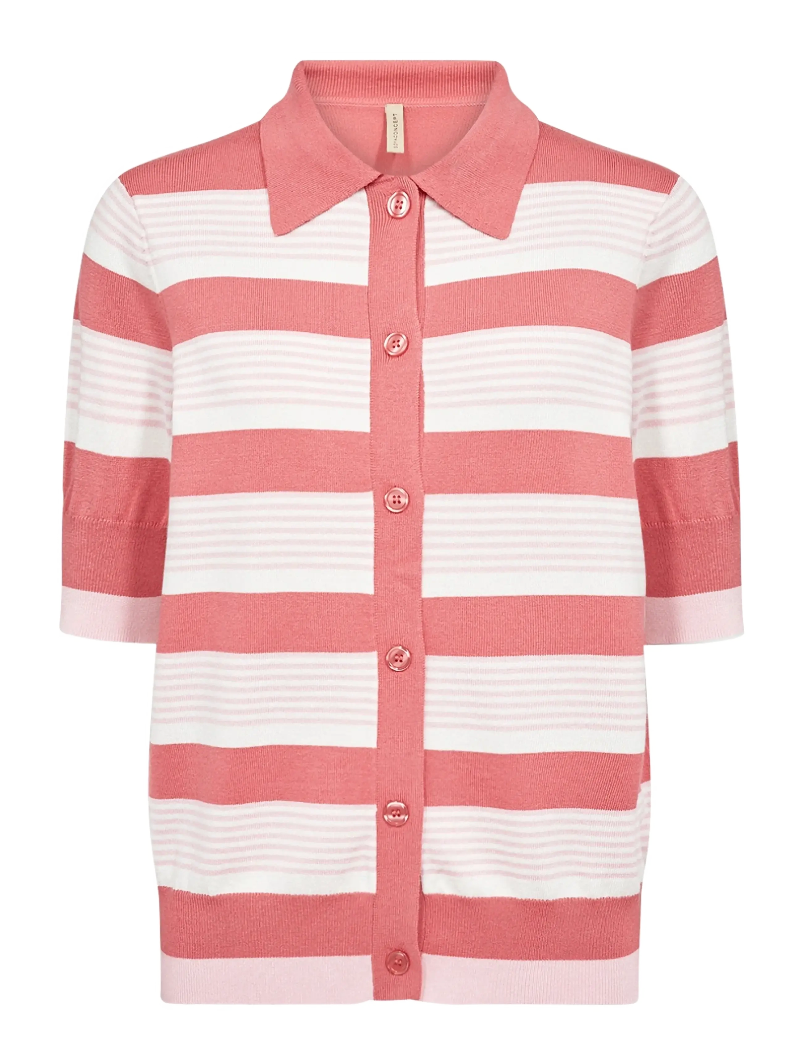 Soyaconcept SC-DOLLIE STRIPE - Cardigans - 4390 RAPTURE ROSE COMBI / white