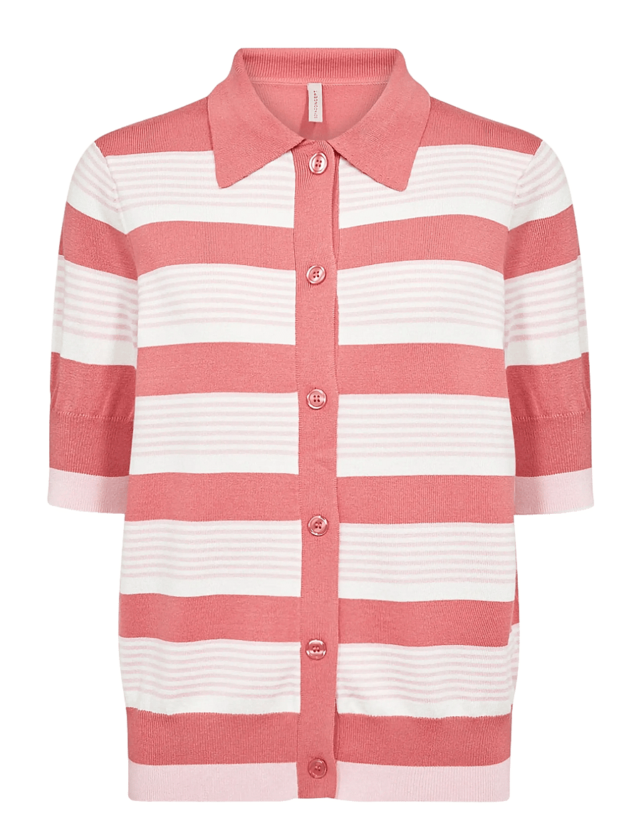 Soyaconcept - SC-DOLLIE STRIPE - cardigans - 4390 rapture rose combi - 1