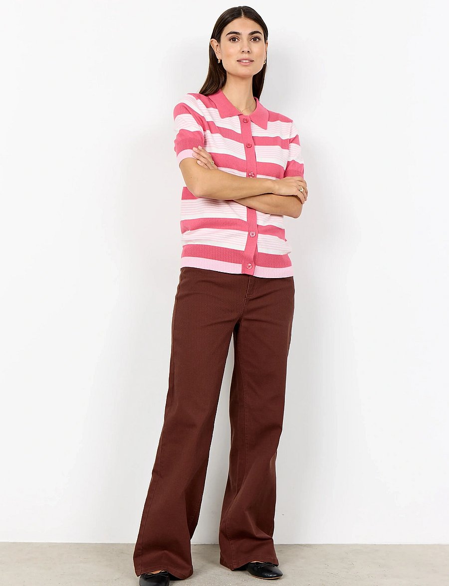 Soyaconcept - SC-DOLLIE STRIPE - cardigans - 4390 rapture rose combi - 3