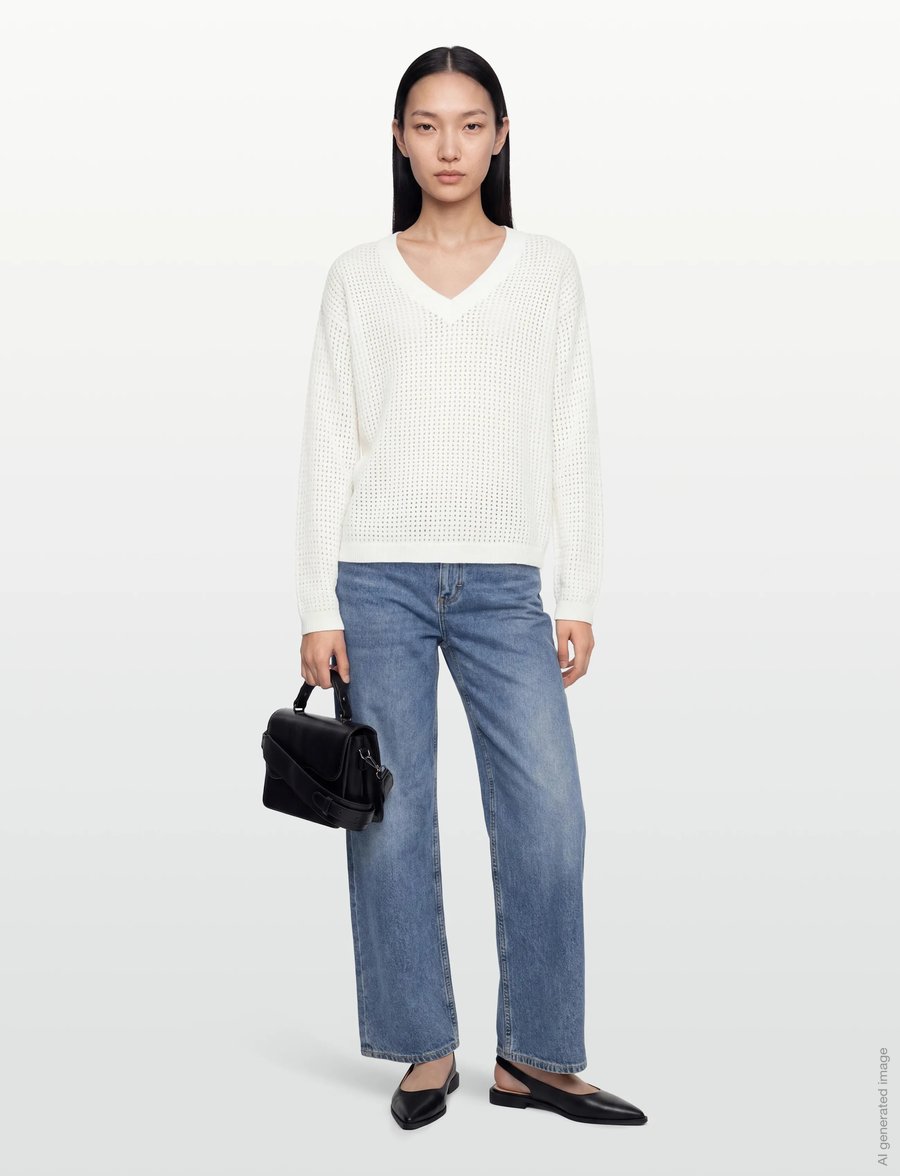 Soyaconcept - SC-DENEFA - strikkegensere - 1100 offwhite - 0