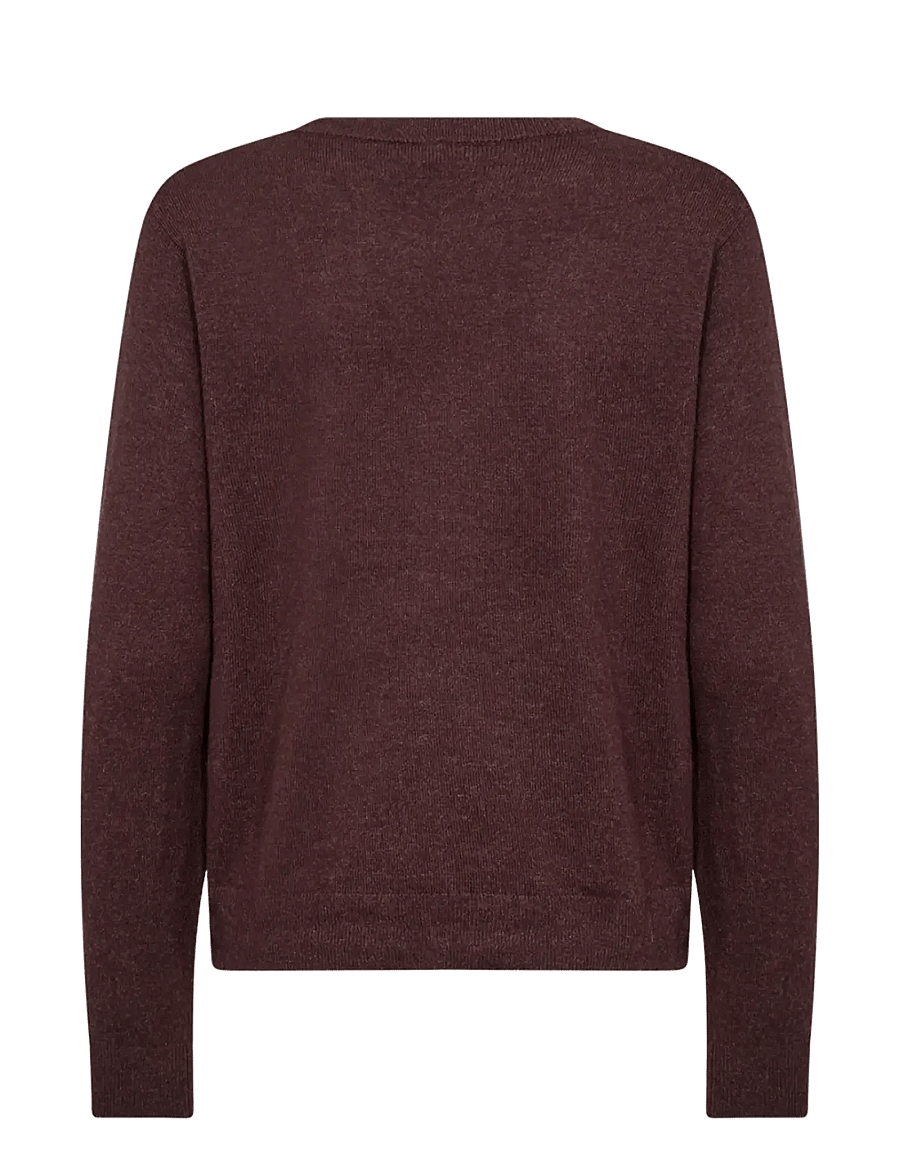 Soyaconcept - SC-HANNELE - striktrøjer - 98980 chocolate plum melange - 1
