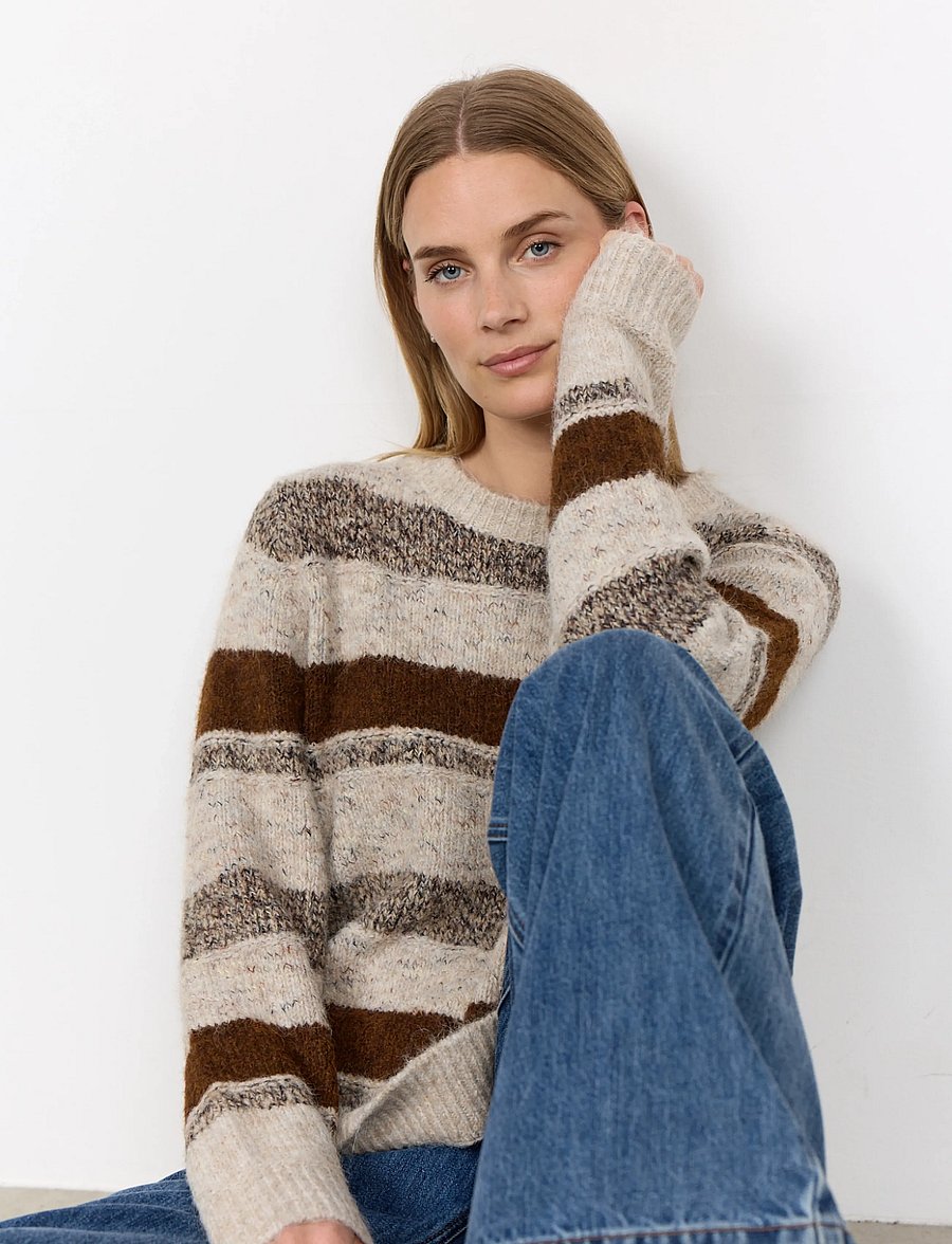 Soyaconcept - SC-HALINA YD - pullover - 98980c chocolate plum mel com - 0