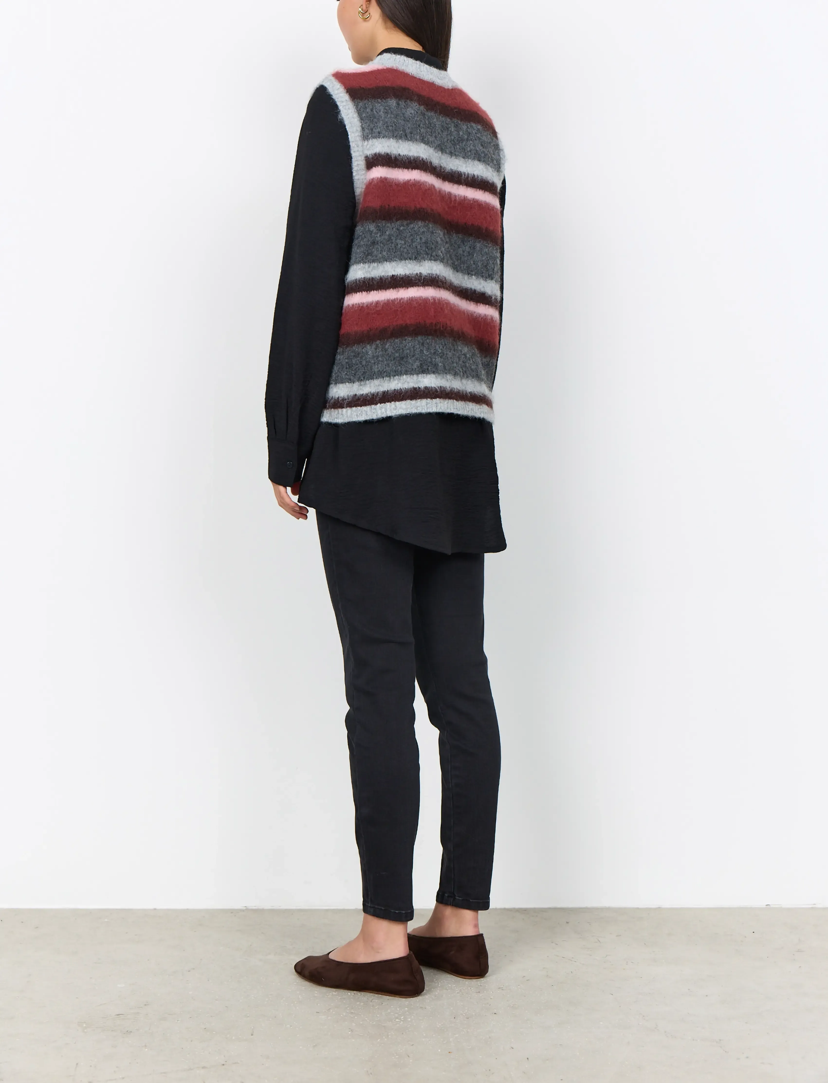 Soyaconcept - SC-HADIL YD - strikveste - 94495c madder brown mel com - 4