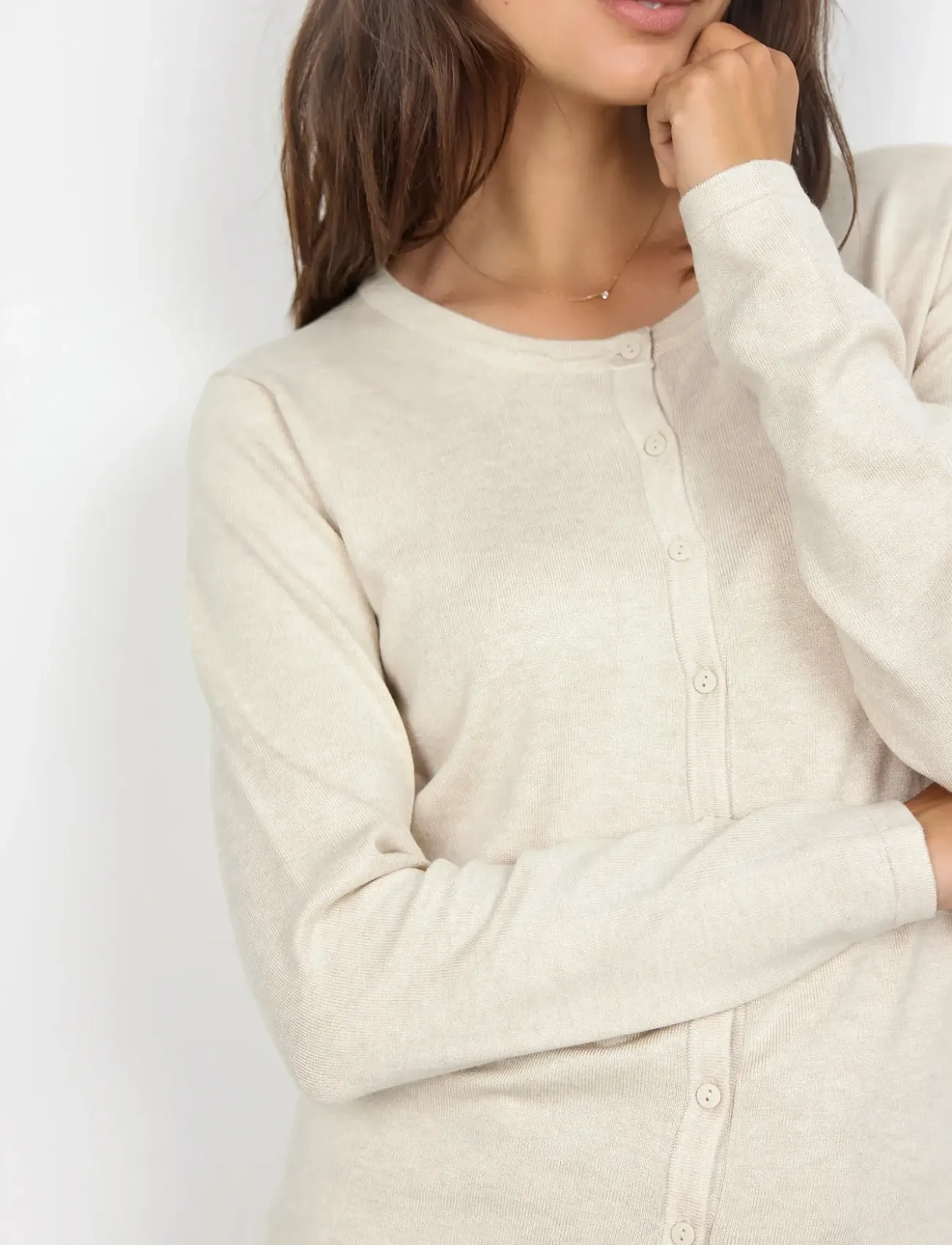 Soyaconcept - SC-DOLLIE - koftor - cream melange - 5
