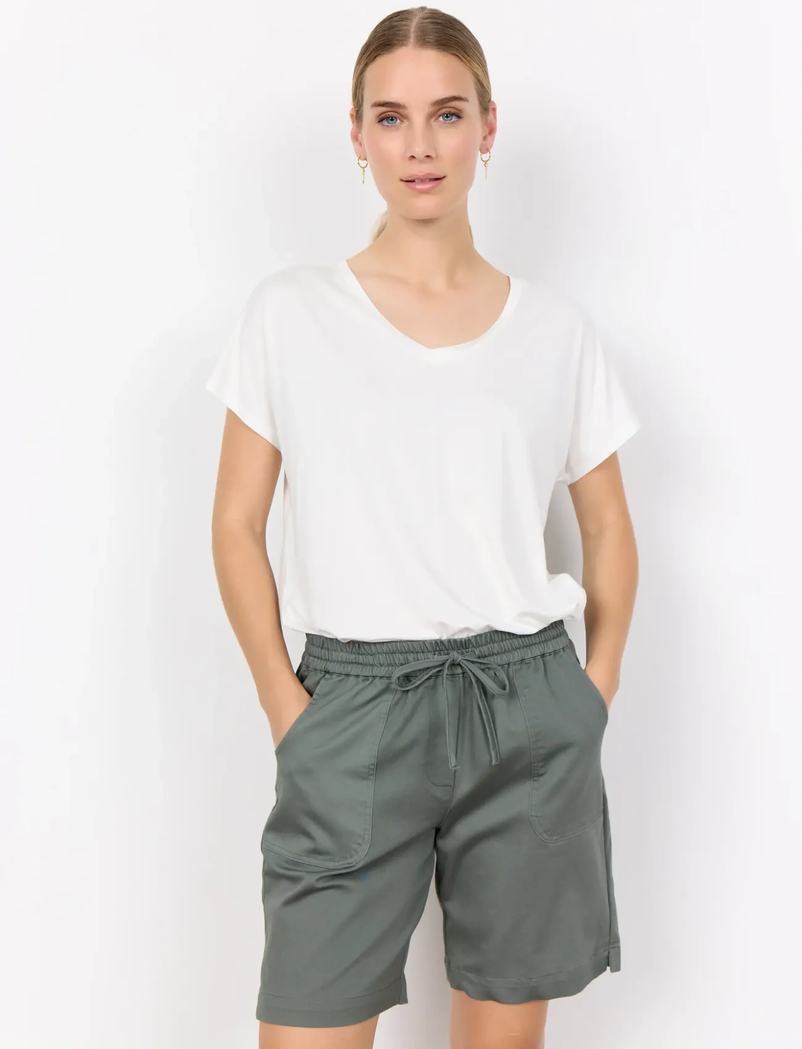 Soyaconcept Sc-Akila, Kvinder, Snøre Shorts, Grå, Str: XS