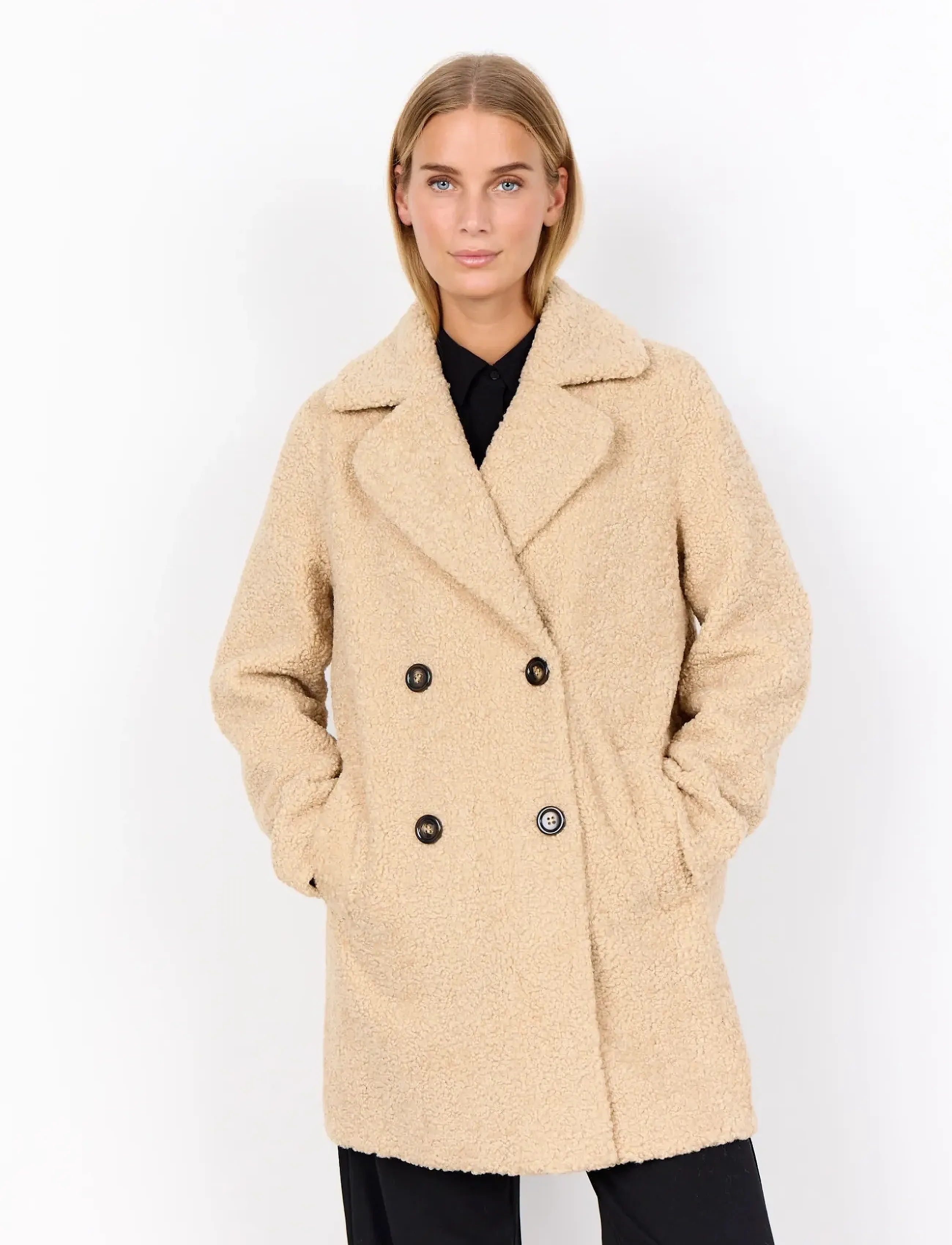 Soyaconcept Sc-Mukite, XXL, Beige, Jakker > Uldjakker, Dame
