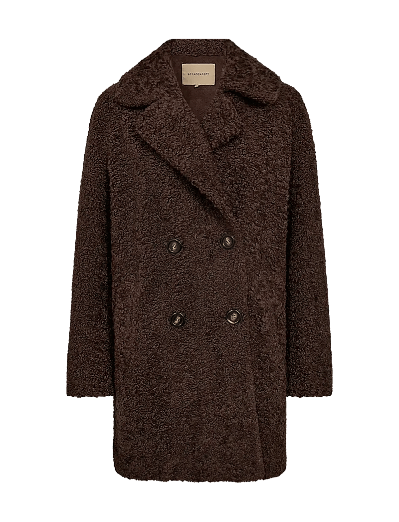 Soyaconcept - SC-MUKITE - faux fur jakker - 8694 hot fudge - 1