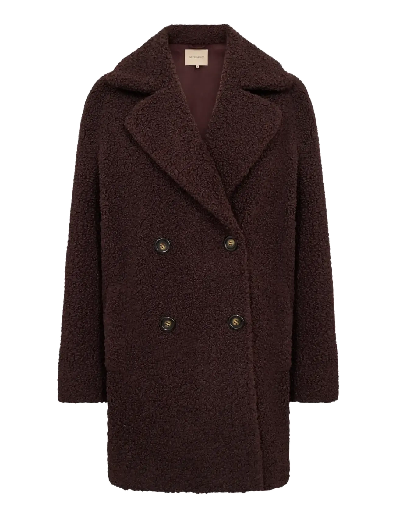 Soyaconcept - SC-MUKITE - faux fur jakker - 8980 chocolate plum - 1