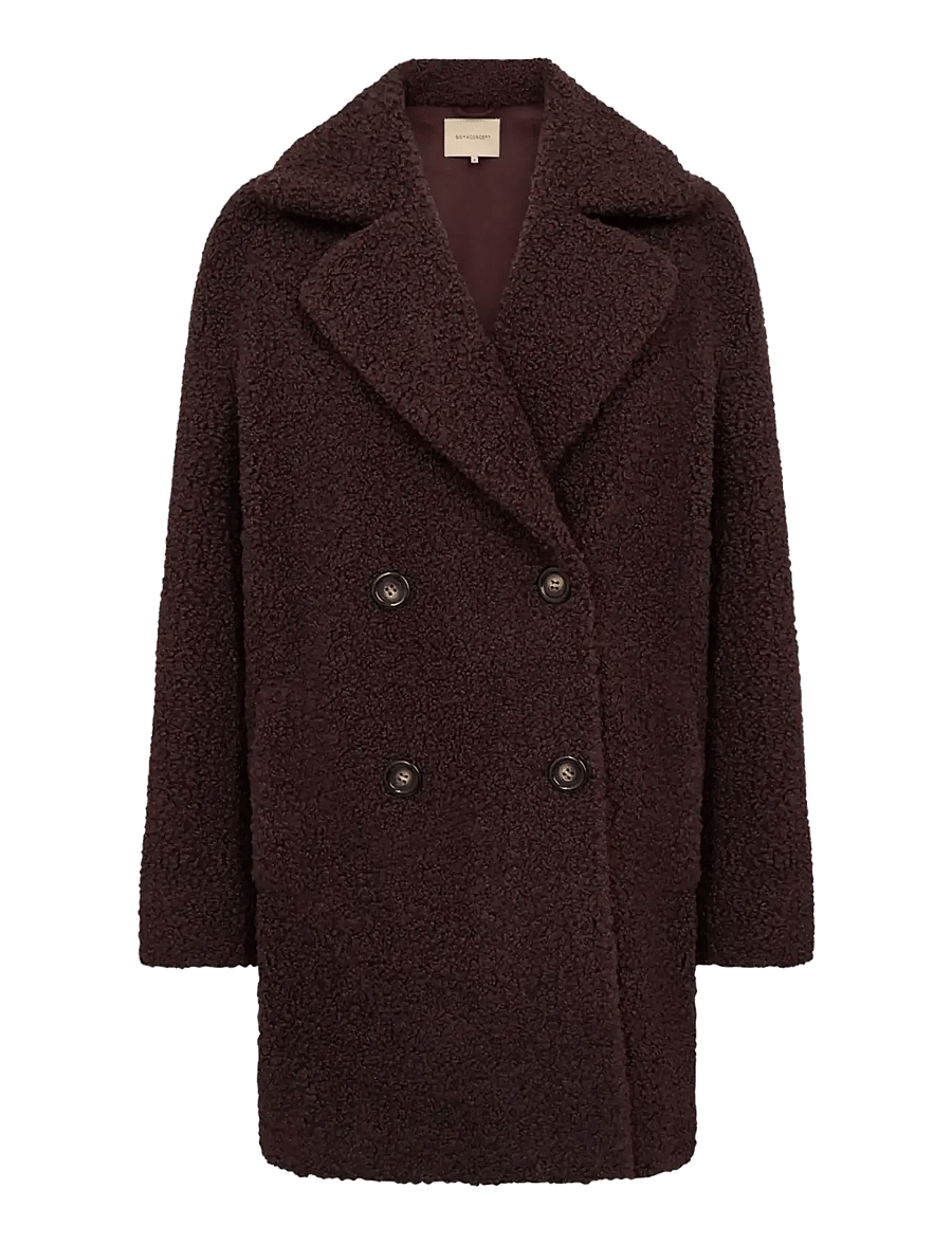 Soyaconcept - SC-MUKITE - faux fur jakker - 8980 chocolate plum - 1