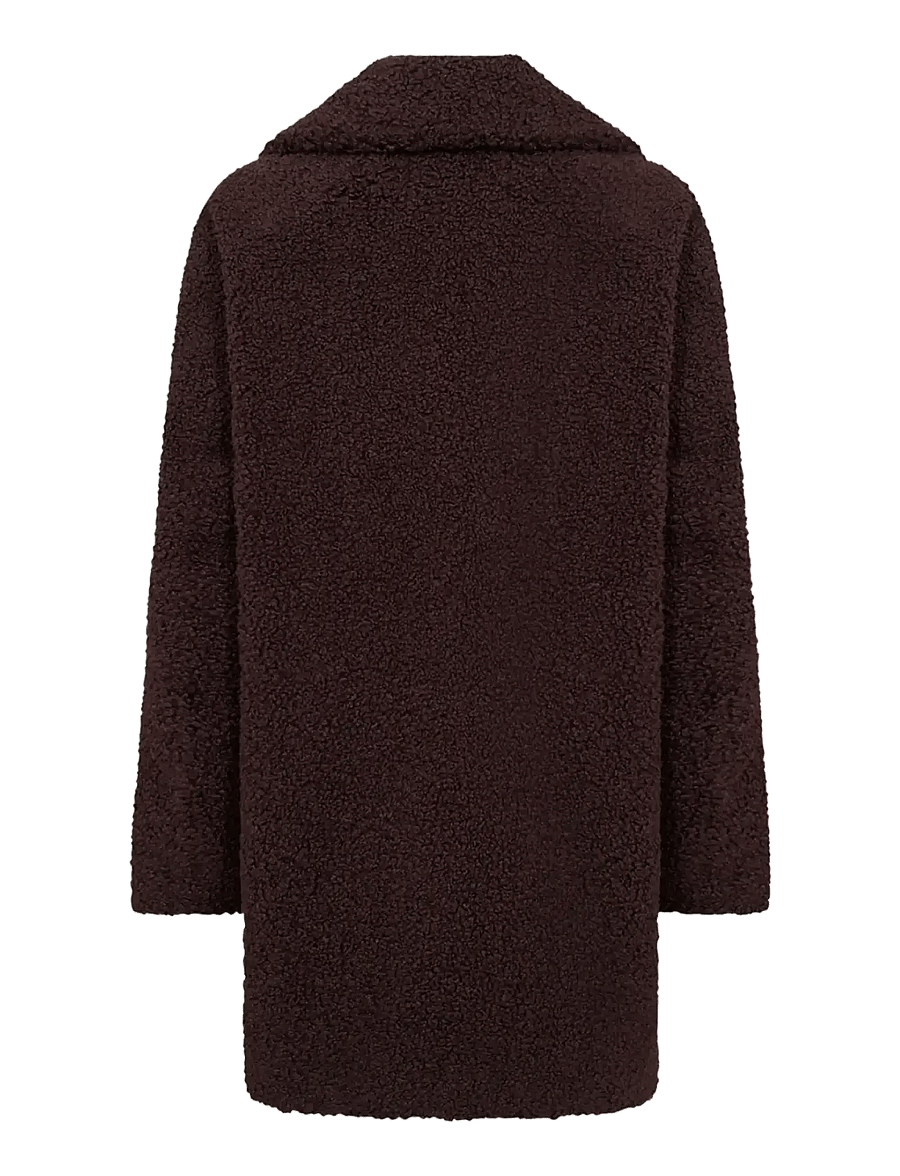 Soyaconcept - SC-MUKITE - faux fur jakker - 8980 chocolate plum - 2