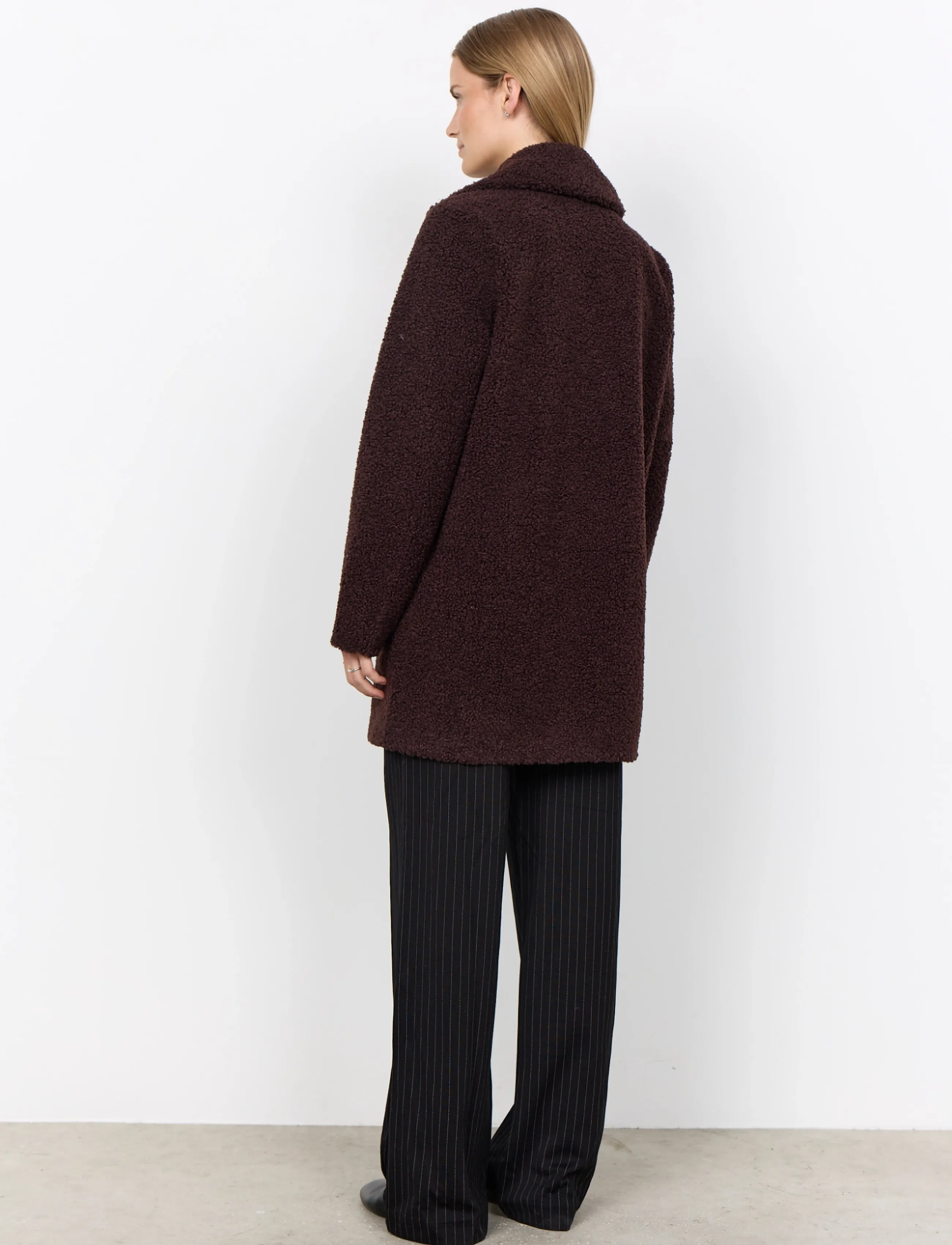 Soyaconcept - SC-MUKITE - faux fur jakker - 8980 chocolate plum - 3