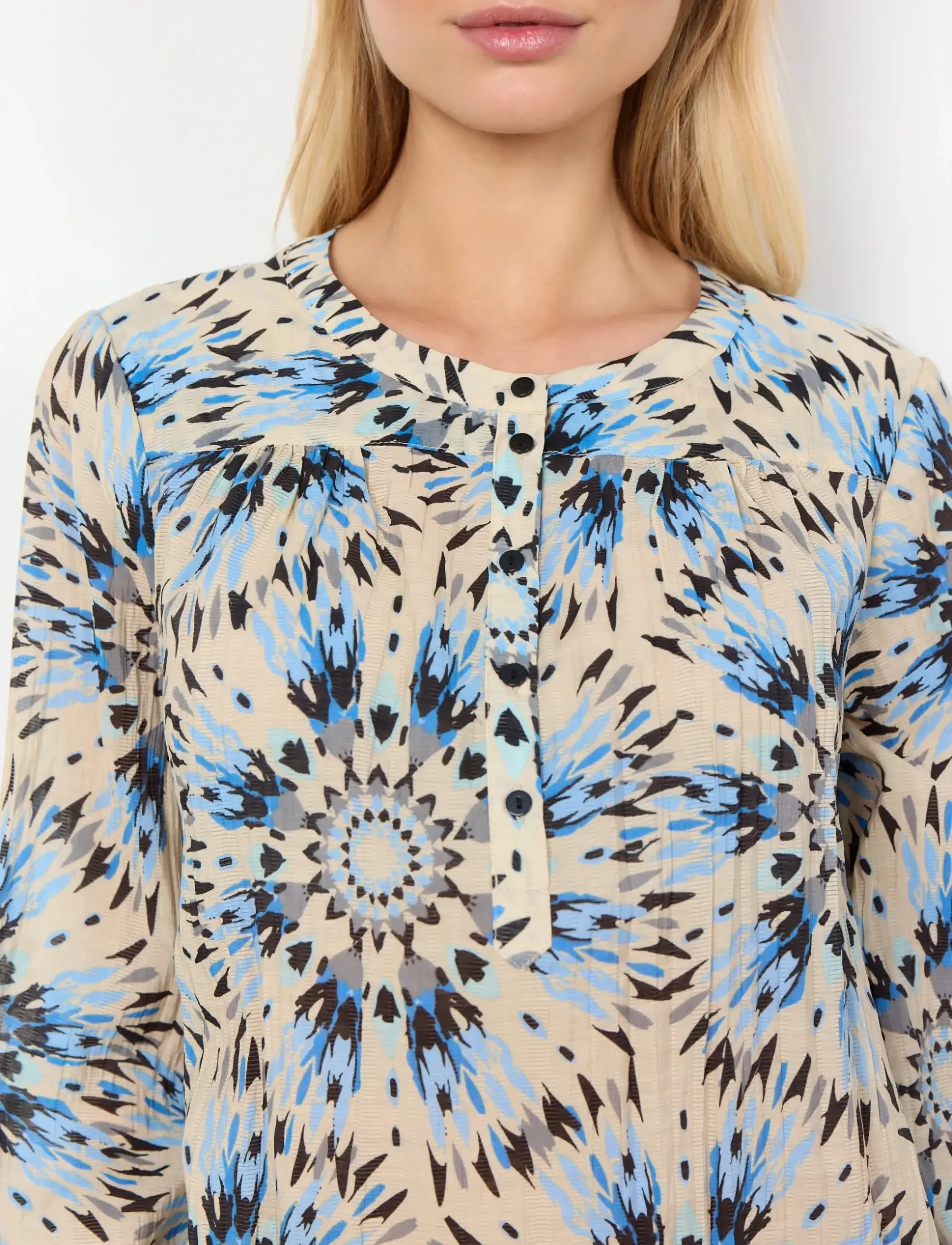 Soyaconcept - SC-MIRRA - langærmede bluser - bright blue combi - 5