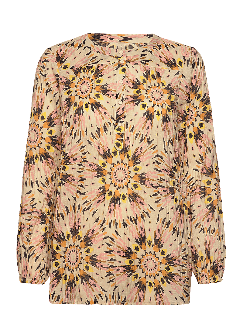 Soyaconcept - SC-MIRRA - langærmede bluser - golden yellow combi - 1