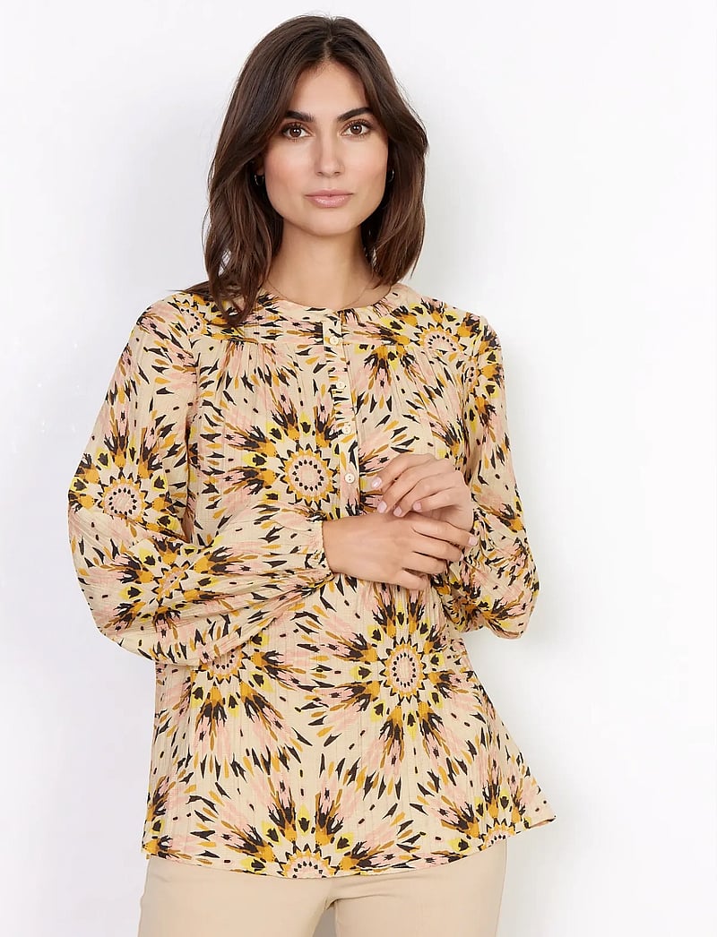 Soyaconcept - SC-MIRRA - langærmede bluser - golden yellow combi - 0