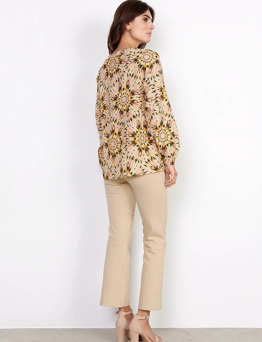 Soyaconcept - SC-MIRRA - långärmade blusar - golden yellow combi - 5