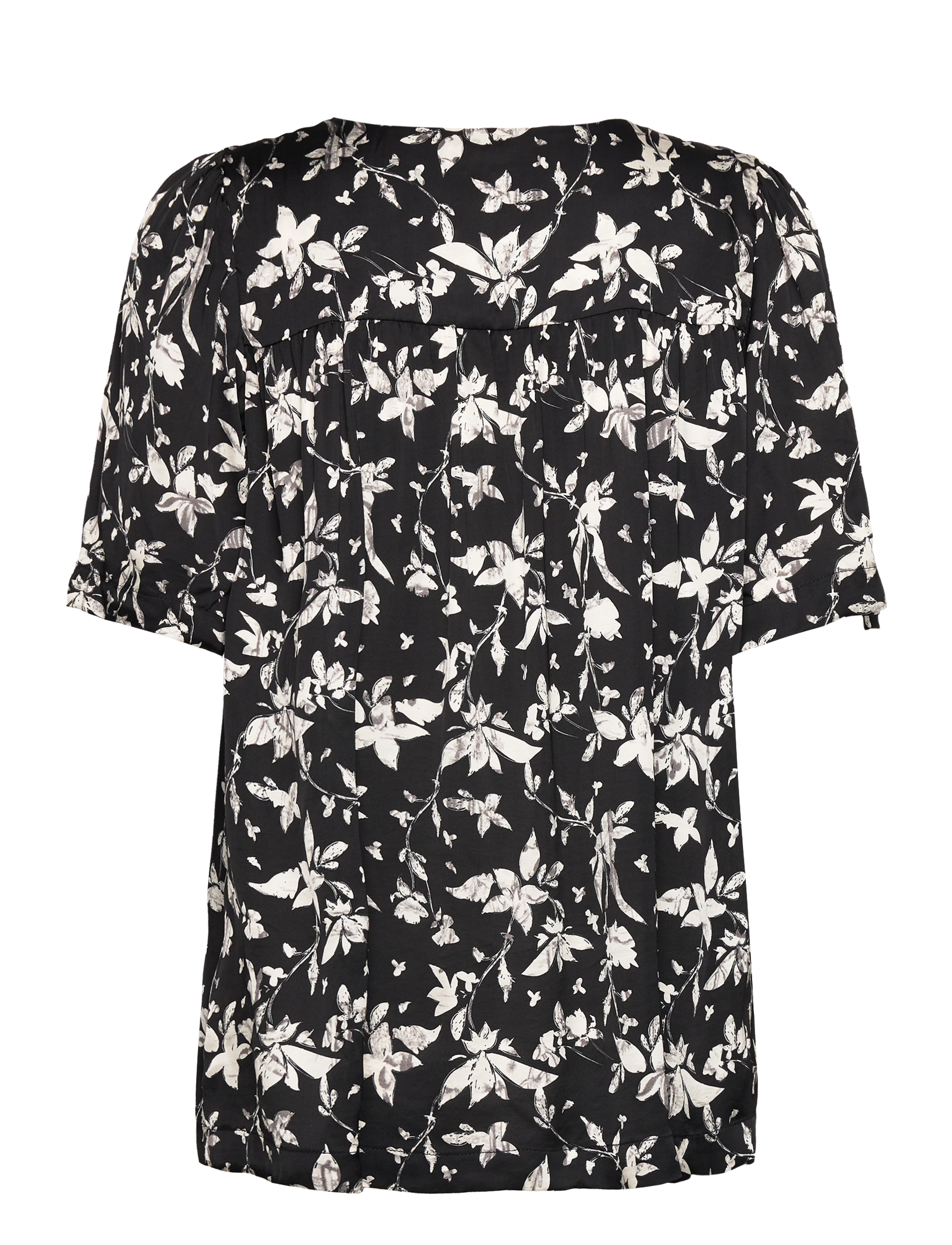 Soyaconcept - SC-MOA - kortärmade blusar - black combi - 2