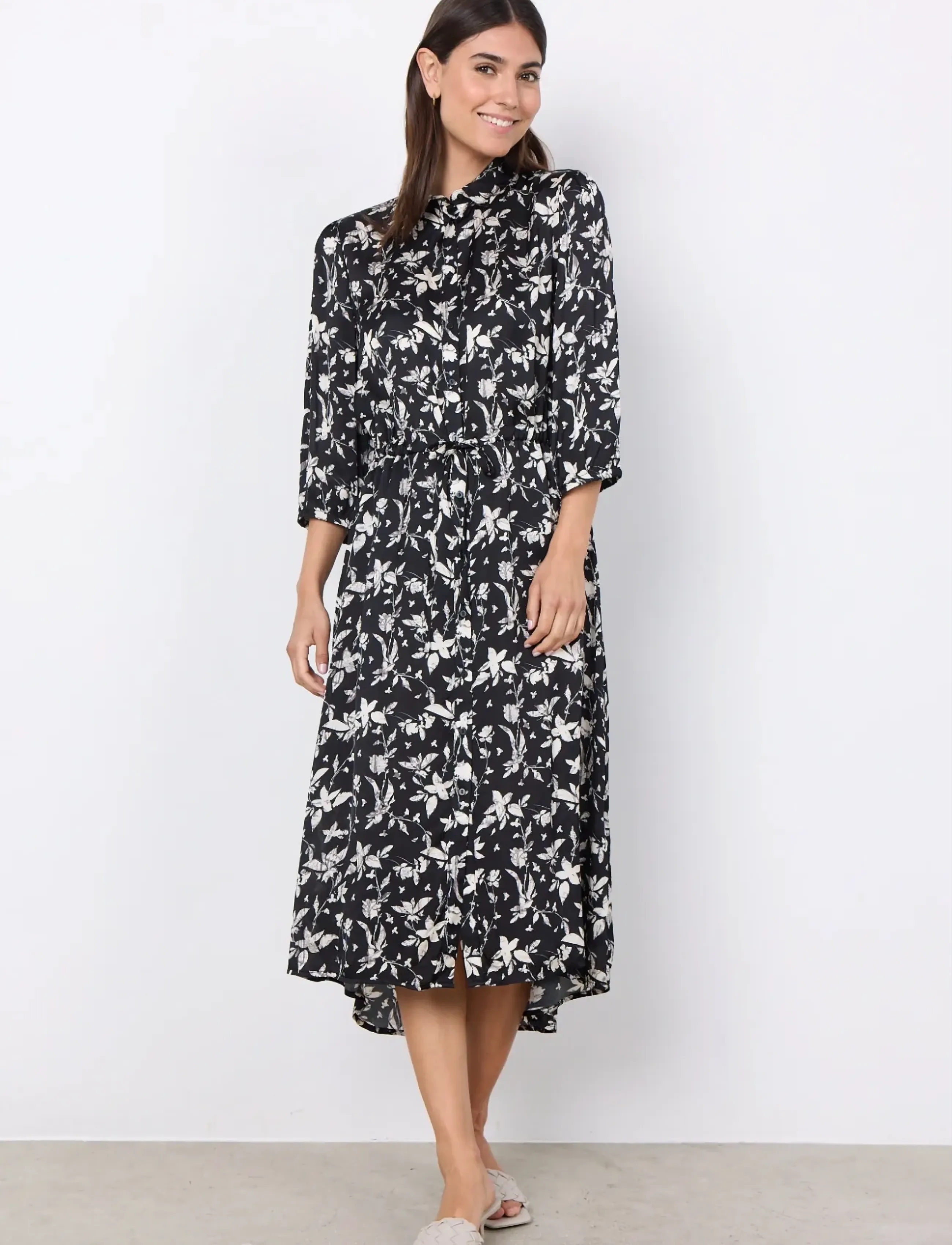 Soyaconcept - SC-MOA - midiklänningar - black combi - 4