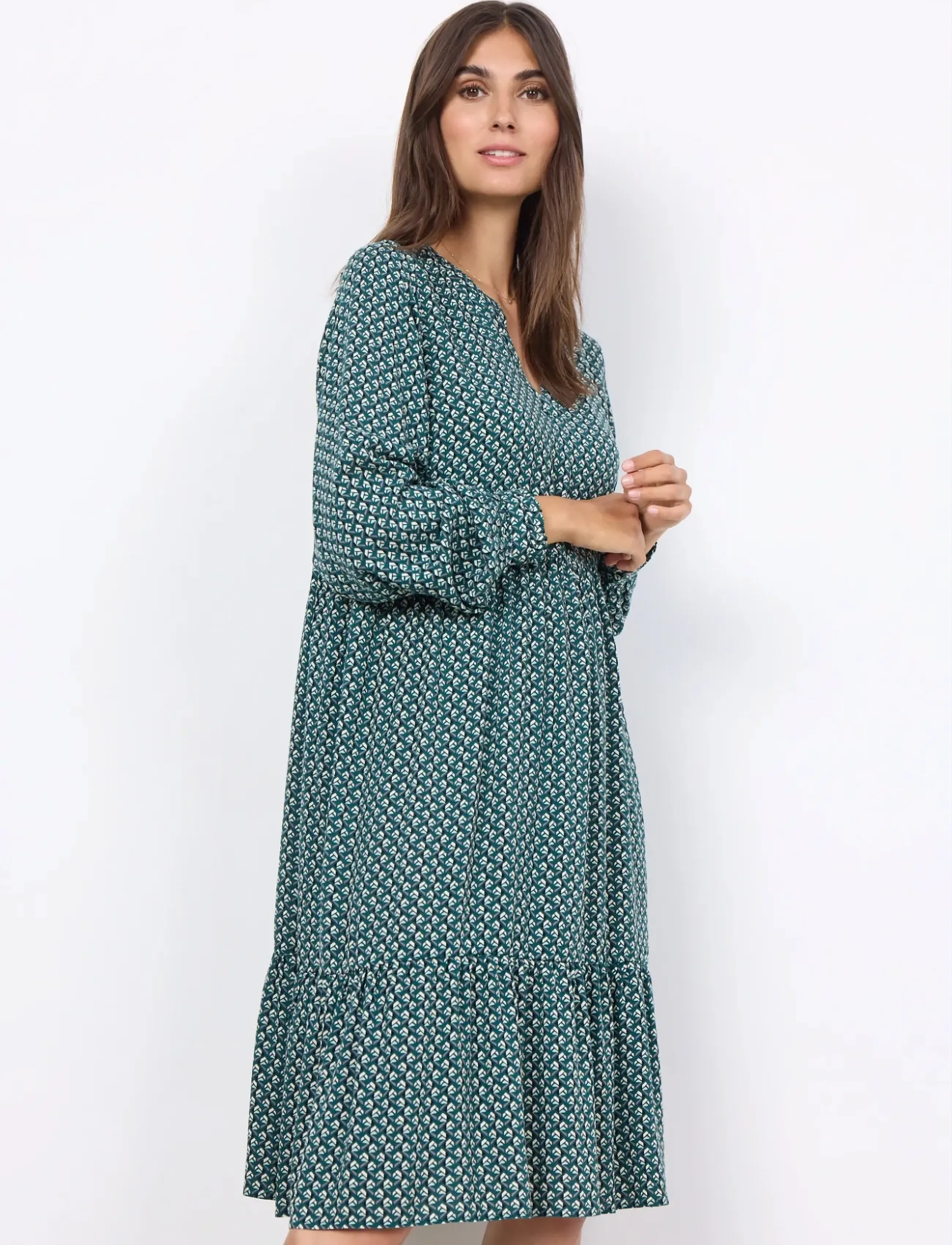 Soyaconcept SC-TALITA - Midi-jurken - SHADY GREEN COMBI / green