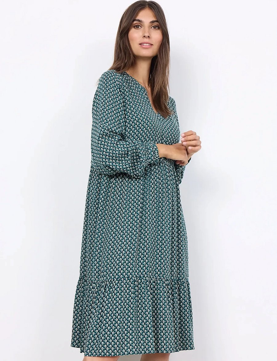 Soyaconcept - SC-TALITA - midi kjólar - shady green combi - 0