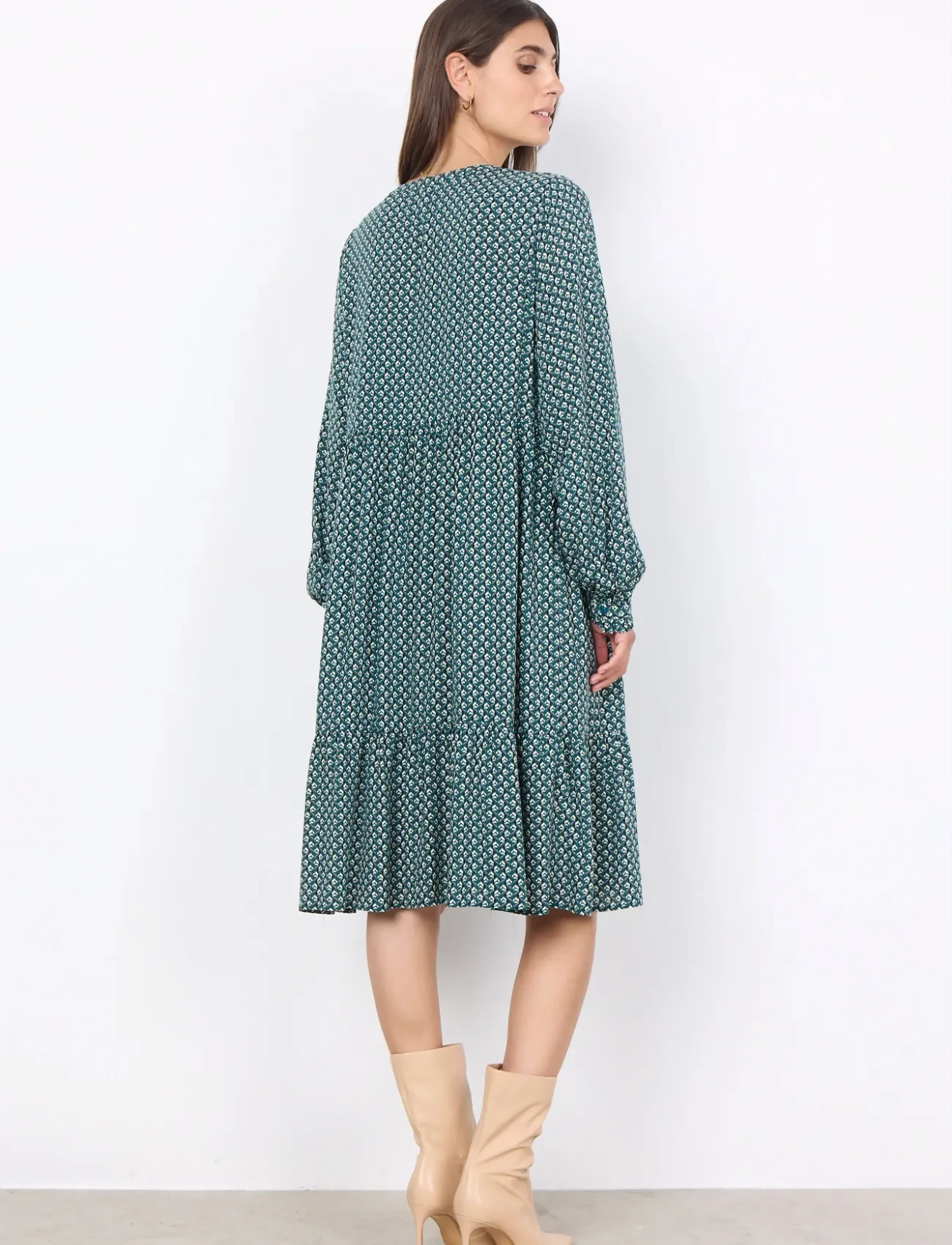 Soyaconcept - SC-TALITA - midikleider - shady green combi - 3