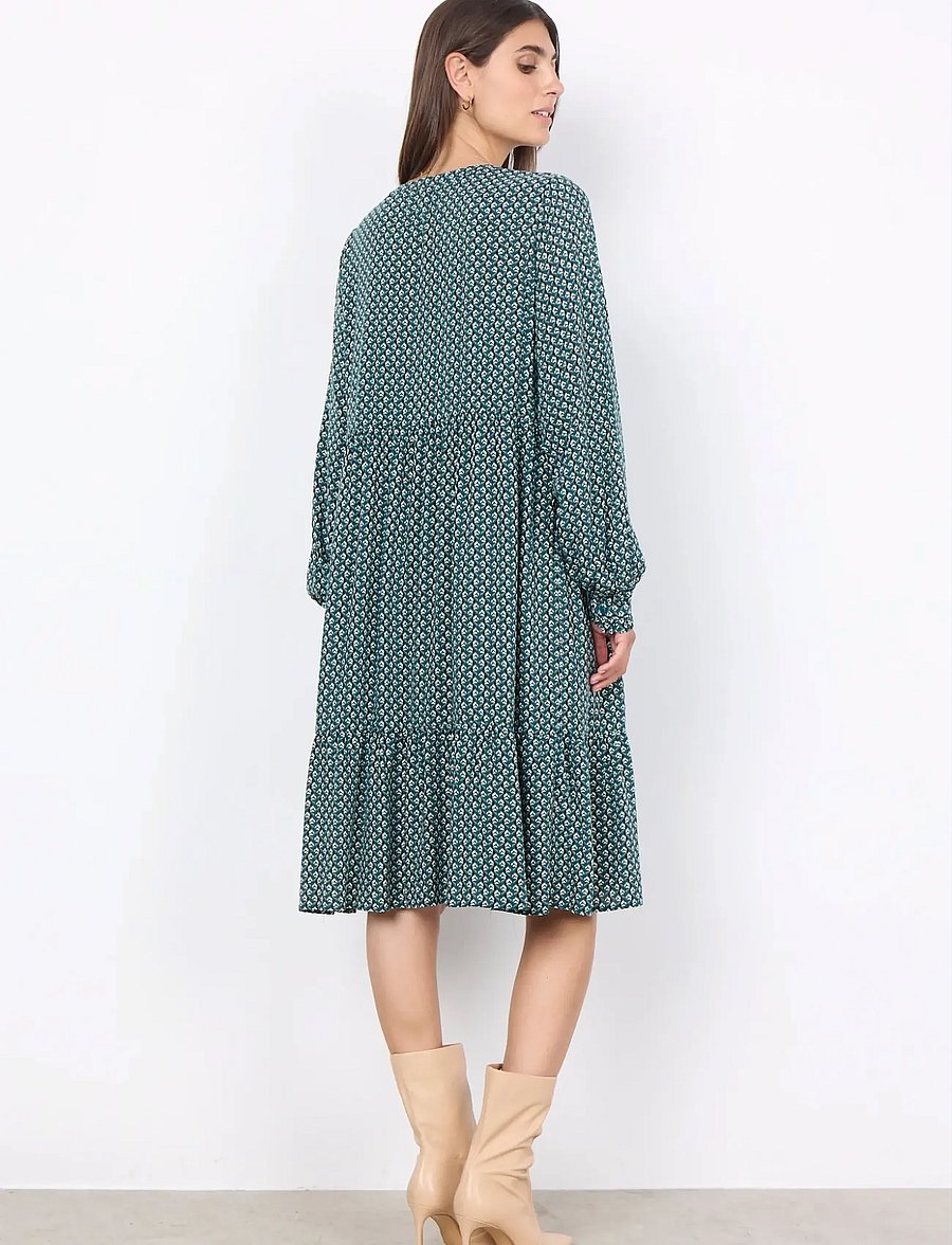 Soyaconcept - SC-TALITA - midi kjólar - shady green combi - 3