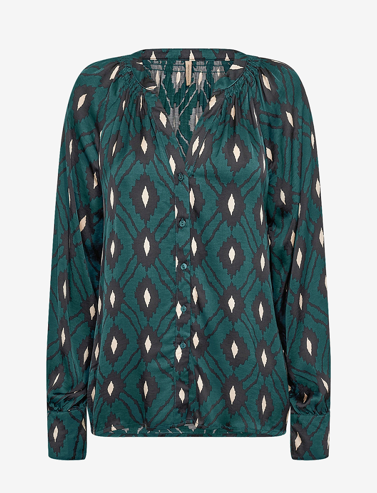 Soyaconcept - SC-TAMMI - langærmede bluser - shady green combi - 0