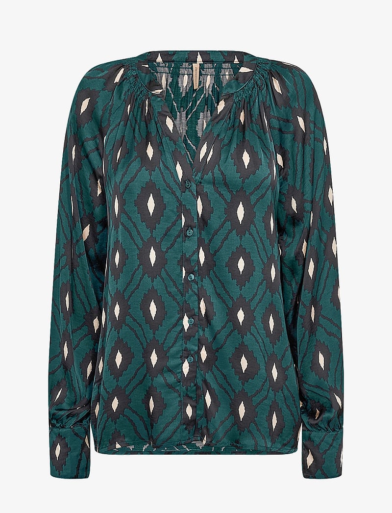 Soyaconcept - SC-TAMMI - langærmede bluser - shady green combi - 1
