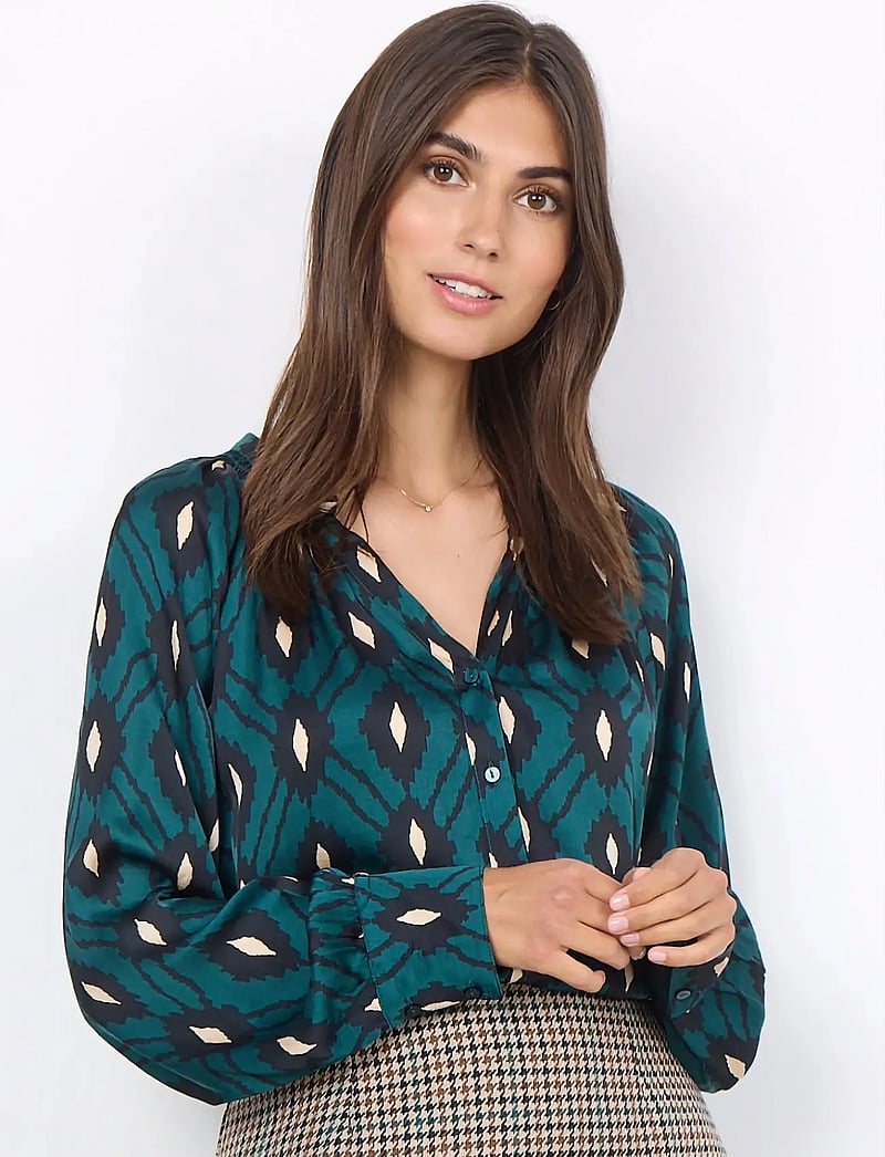Soyaconcept - SC-TAMMI - langærmede bluser - shady green combi - 0