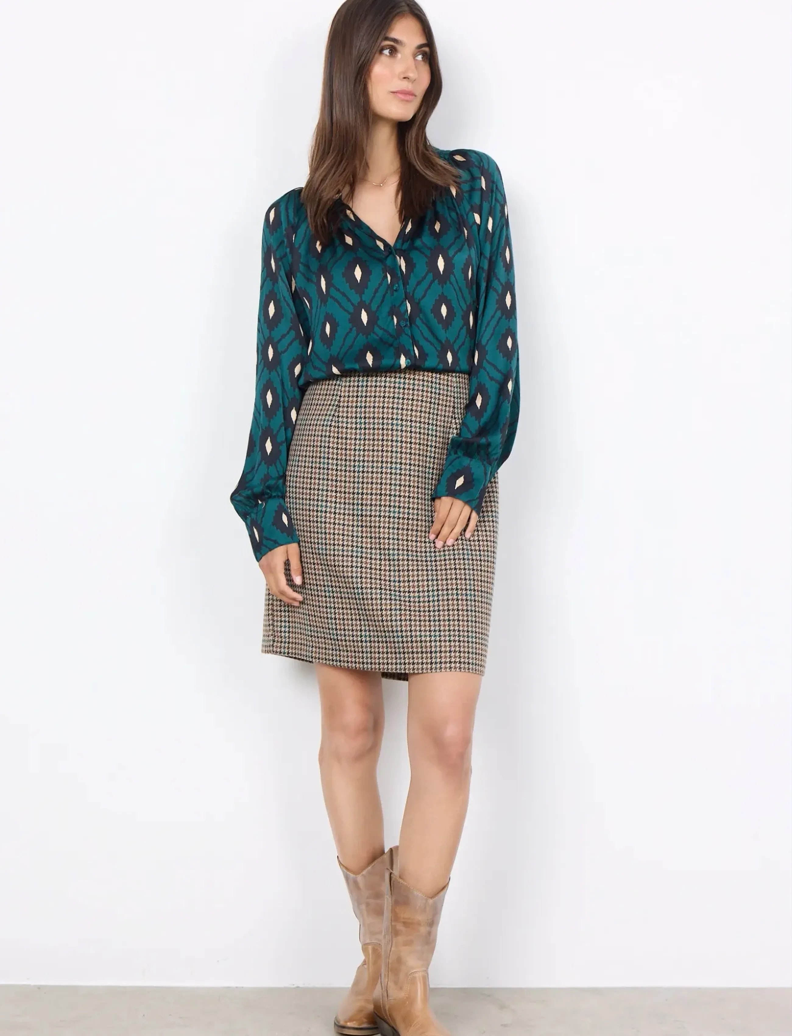 Soyaconcept - SC-TAMMI - pitkähihaiset puserot - shady green combi - 4