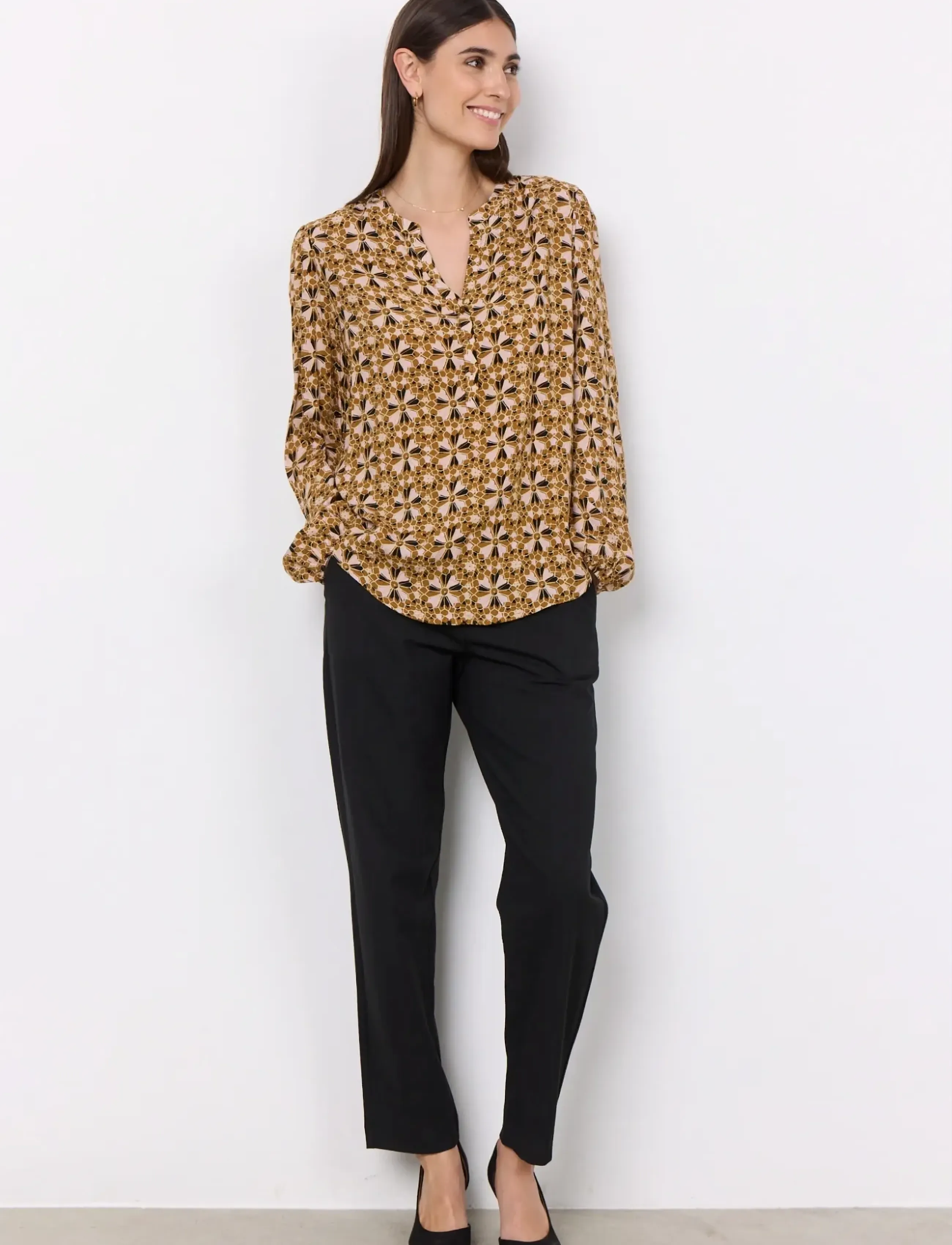 Soyaconcept - SC-TAMRA - blouses met lange mouwen - golden yellow combi - 4