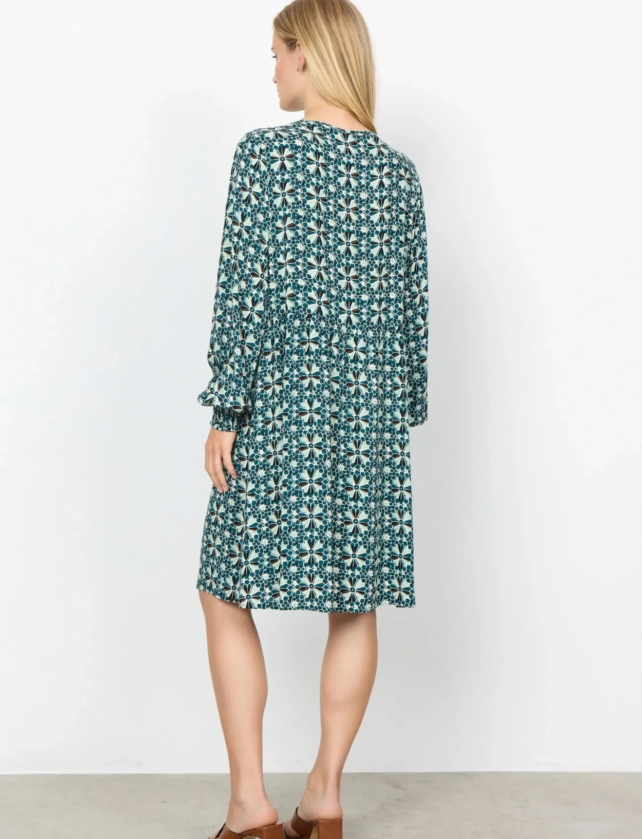 Soyaconcept - SC-TAMRA - midi kjoler - shady green combi - 3