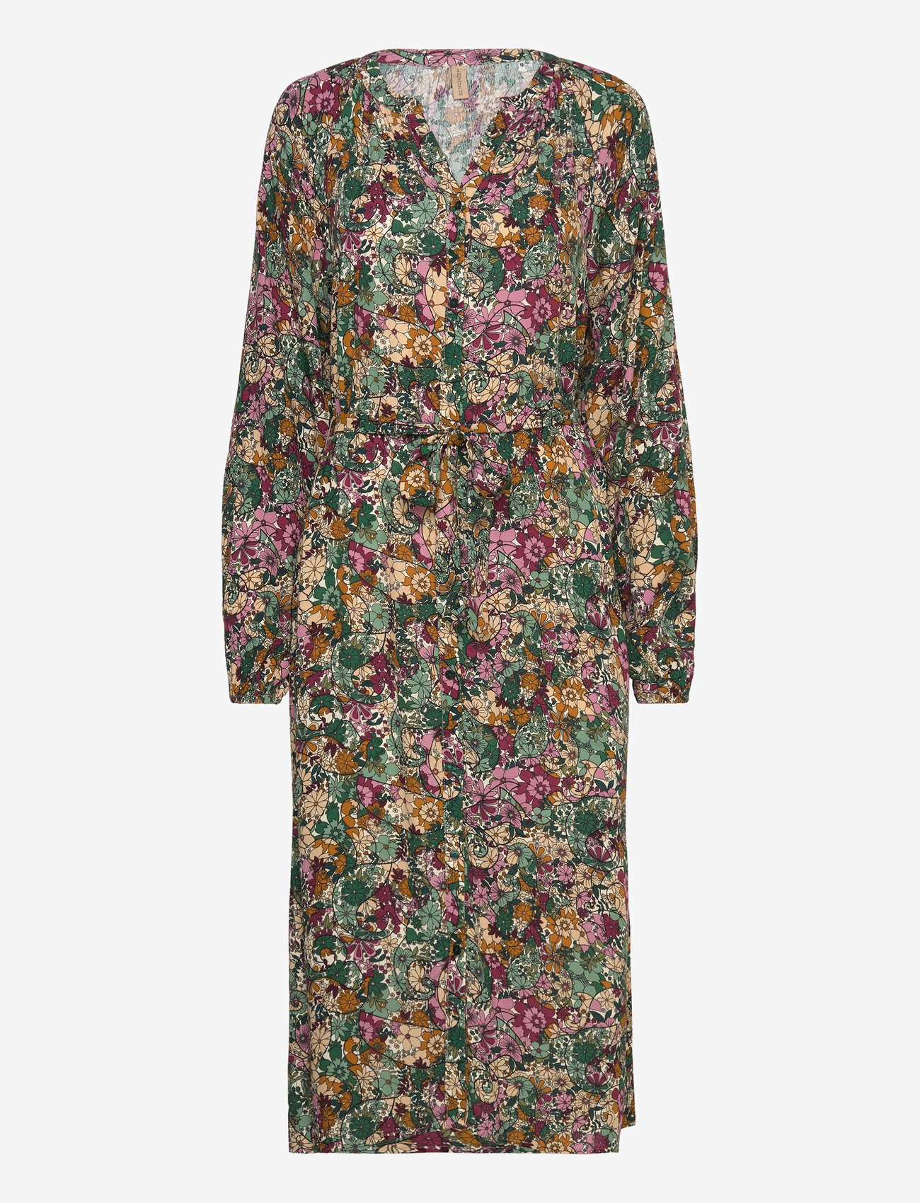 Soyaconcept - SC-TASIA - midi kjoler - shady green combi - 0