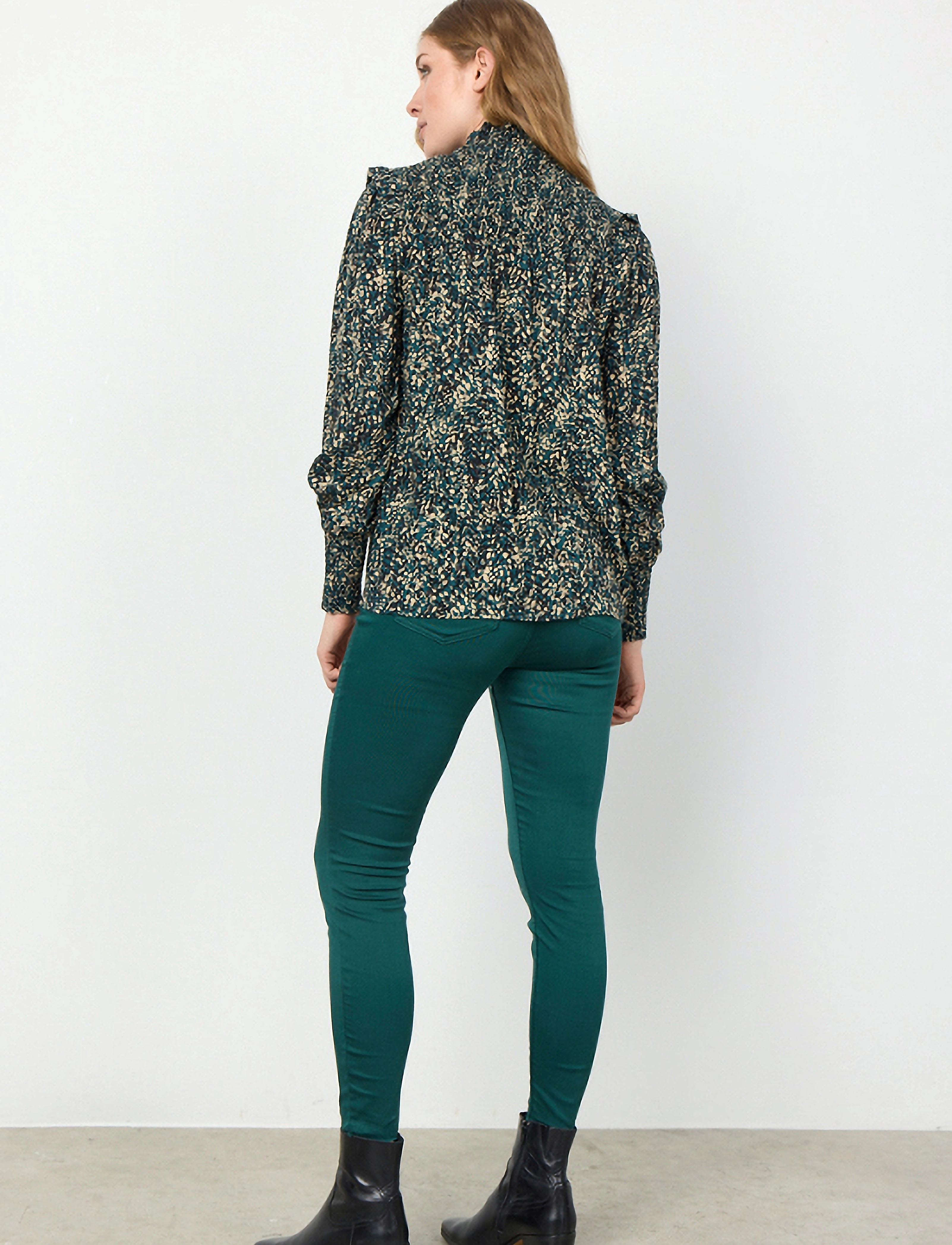 Soyaconcept - SC-TASMIN - långärmade blusar - shady green combi - 3
