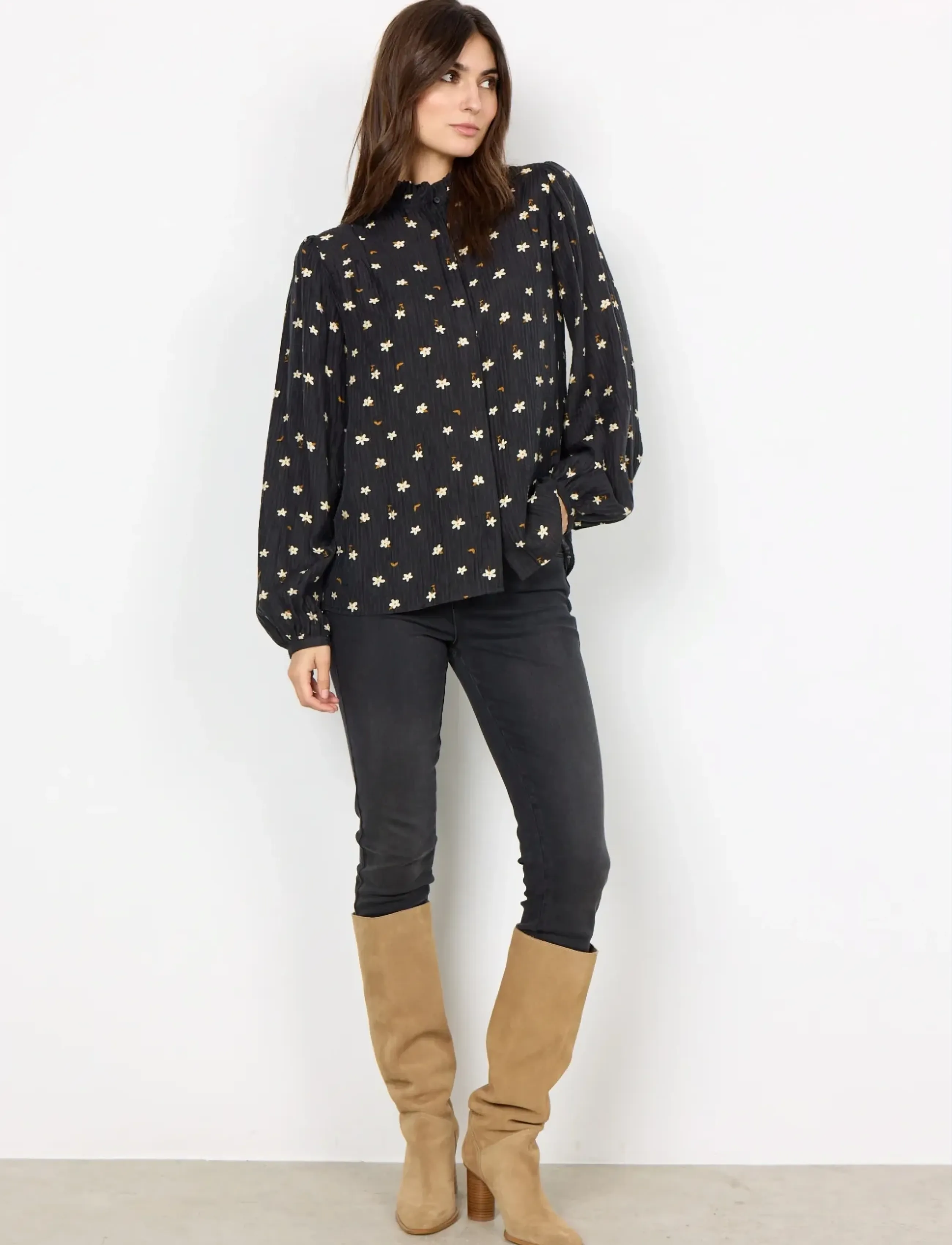 Soyaconcept - SC-TAMA - langärmlige blusen - black combi - 4