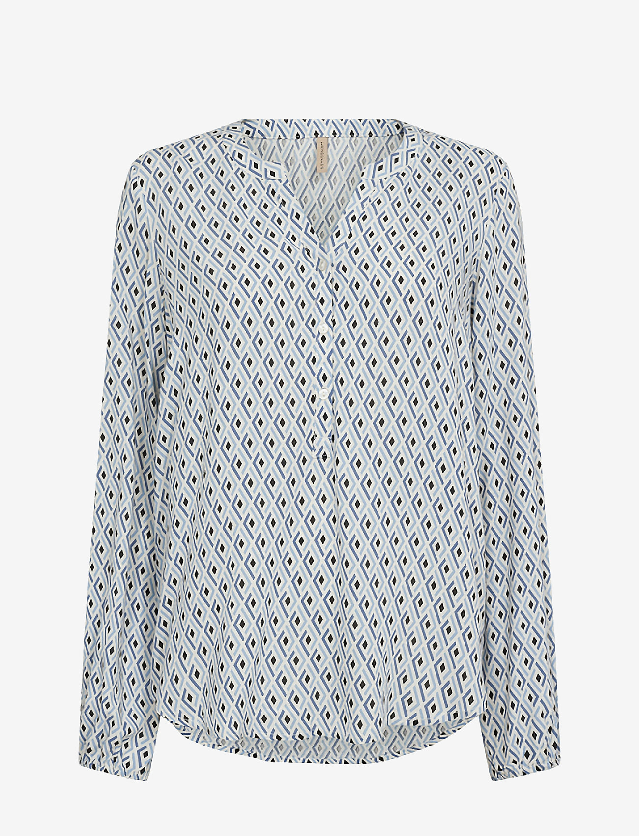 Soyaconcept - SC-ALBERTE - long-sleeved blouses - c crystal blue combi - 0
