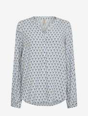 Soyaconcept - SC-ALBERTE - long-sleeved blouses - c crystal blue combi - 0