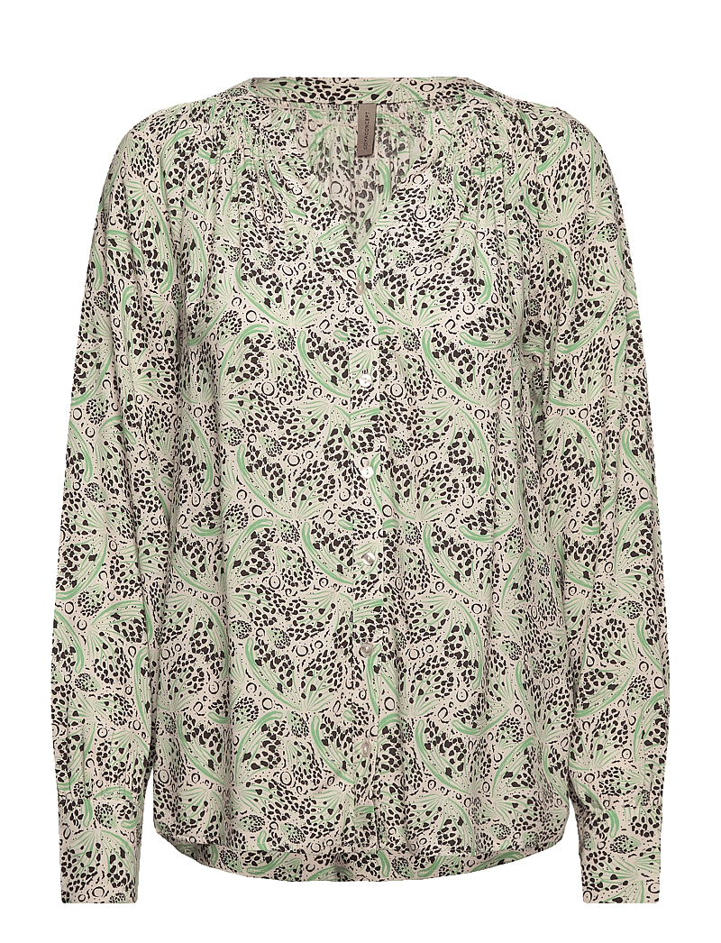 Soyaconcept - SC-AGNES - langærmede bluser - bright green combi - 0