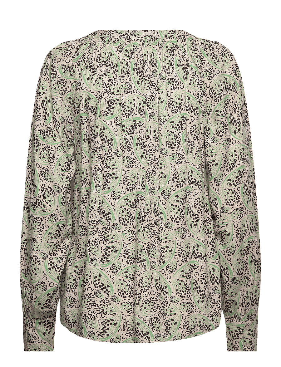 Soyaconcept - SC-AGNES - långärmade blusar - bright green combi - 2