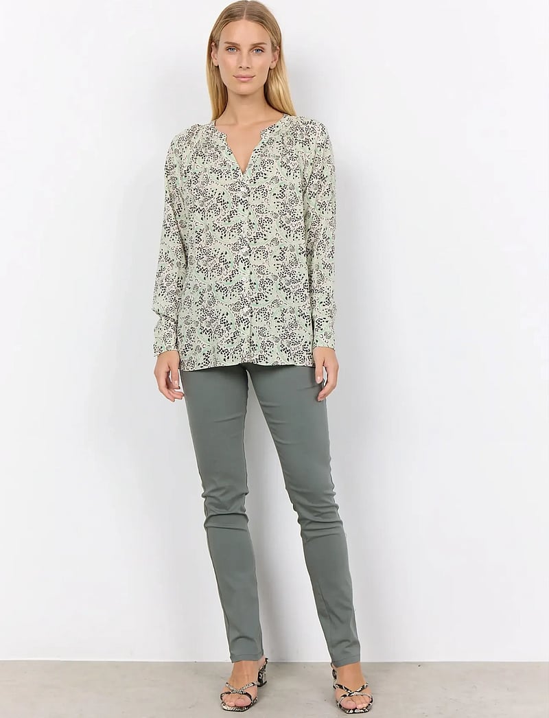 Soyaconcept - SC-AGNES - langärmlige blusen - bright green combi - 4